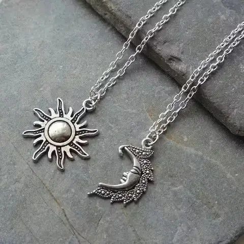 Other Sun + Moon Pendant Chain Necklace Size ONE SIZE - 1 Thumbnail