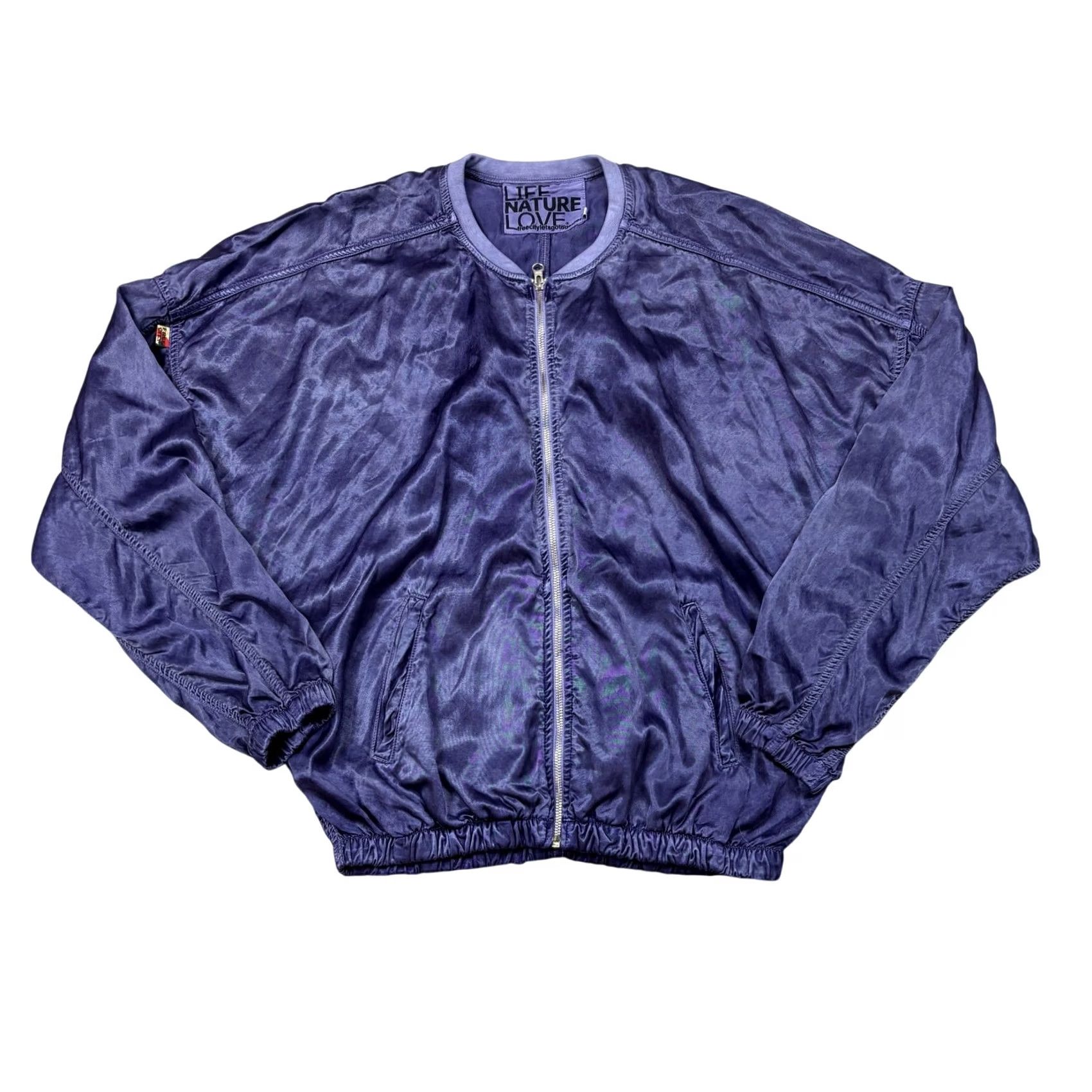 FREECITY VINTAGE Free City Satin Jump Parachute Bomber Jacket Women L Purple Bomber Jacket Womens Large Satin Jump Parachute Free City Size L / US 10 / IT 46 - 2 Thumbnail