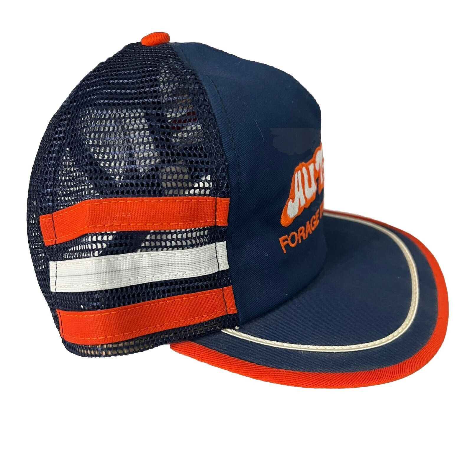 Other Vtg Au Triumph Mesh 3 Stripe Trucker Snapback Blue Orange Size ONE SIZE - 10 Thumbnail