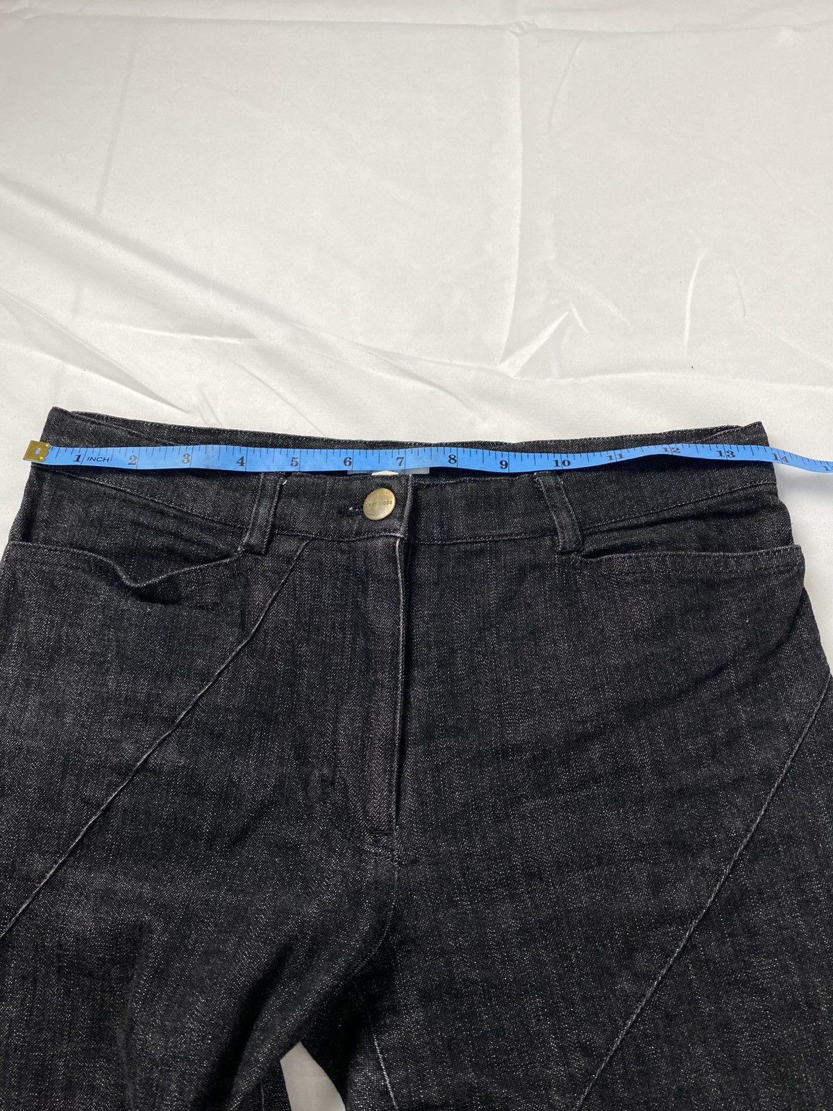 Tornado Mart L’est Rose Flared Lace Up Denim Pants like Tornado Mart Size US 28 / EU 44 - 18 Thumbnail