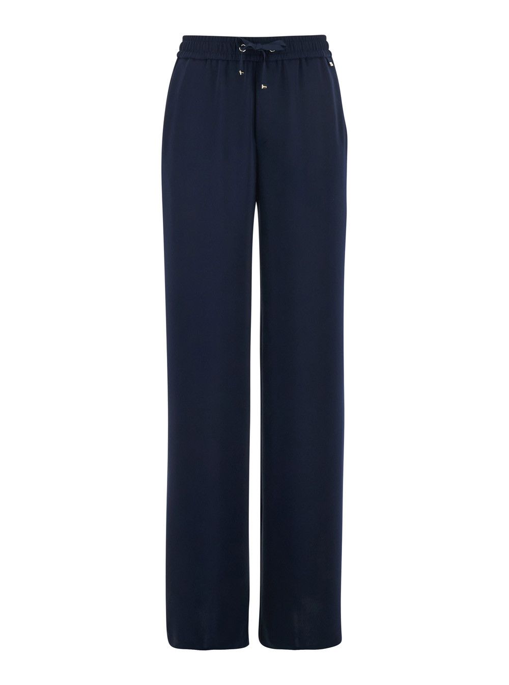 Herno Blue Pants with Elastic Waist and Drawstring and Logo Plate on Drawstring in Tech Fabric for Women Size 32" / US 10 / IT 46 - 1 Thumbnail