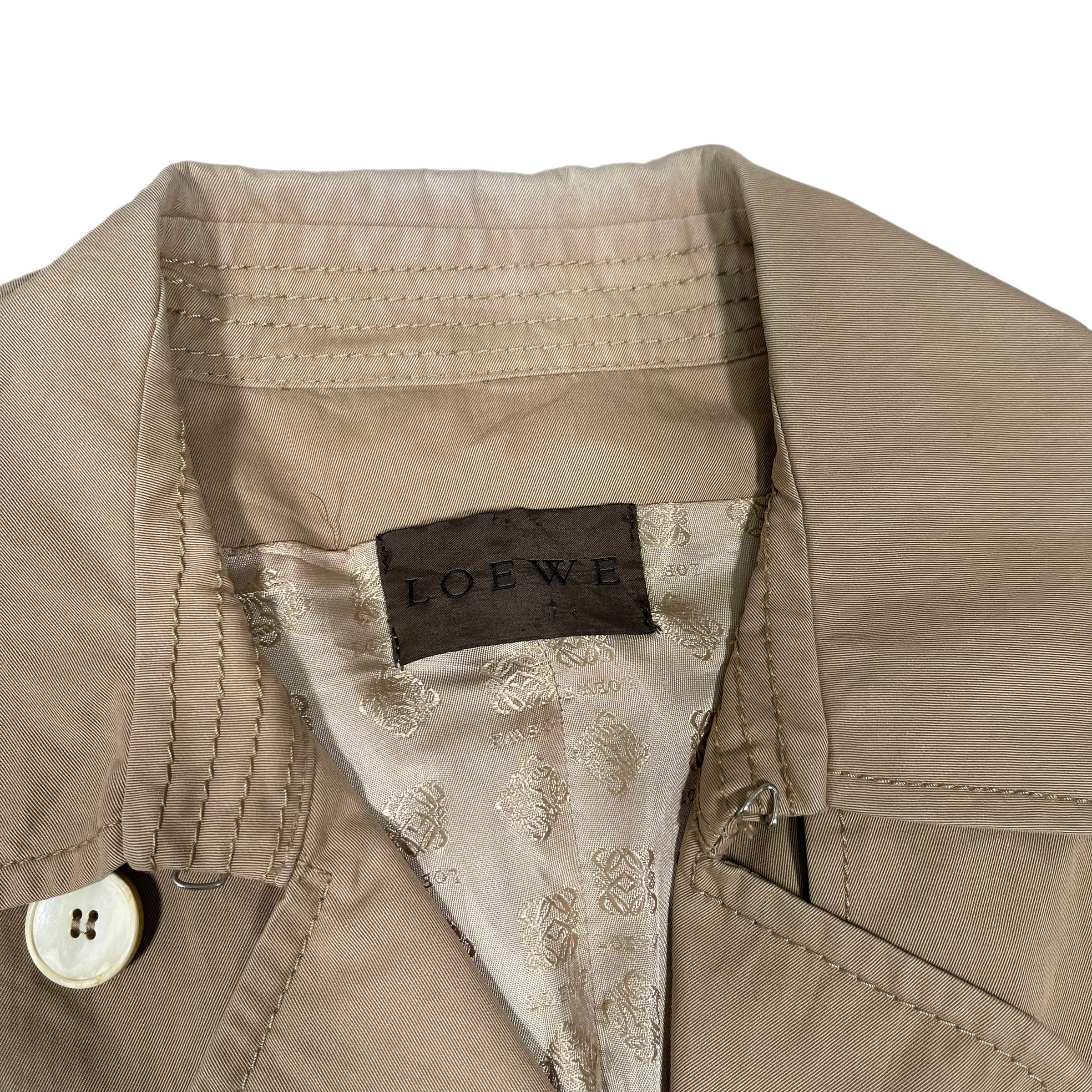 Loewe Trench Double Breasted Trench Coat Vintage 1980s