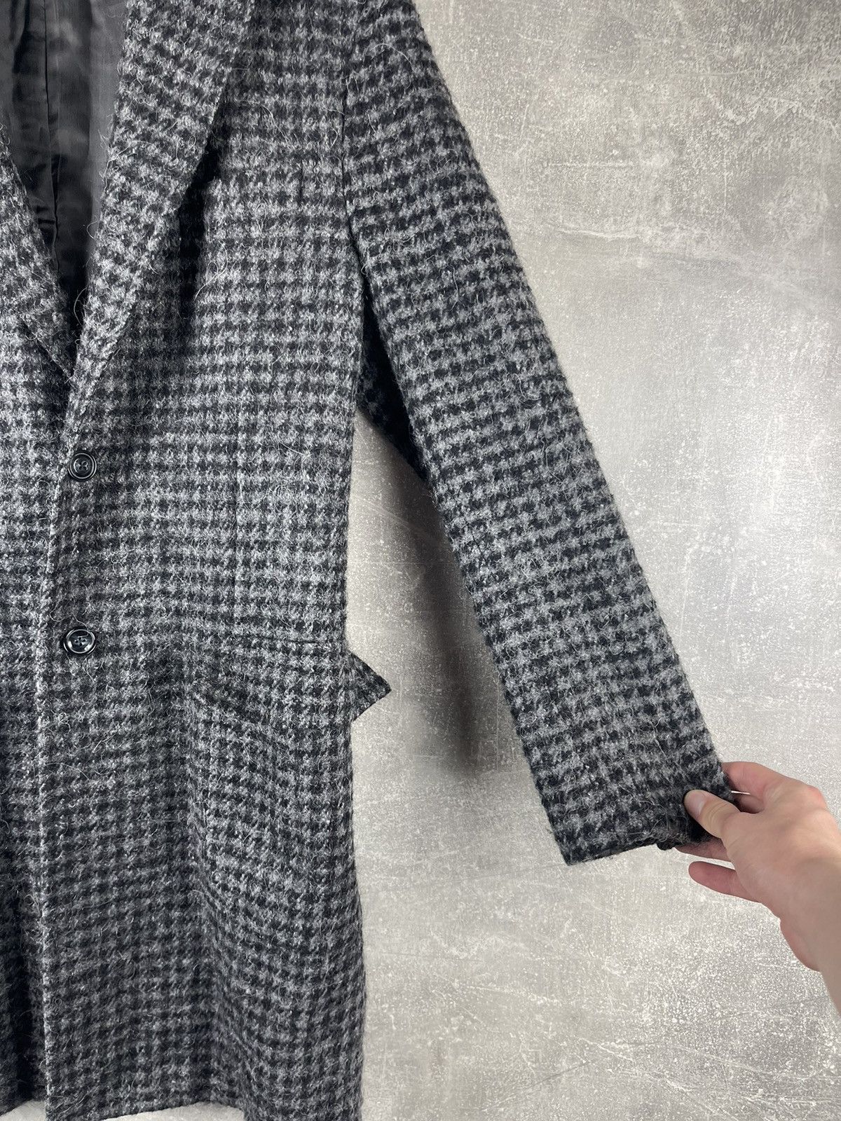 Barba Napoli Barba Napoli Wool Checkered Blend Overcoat Houndstooth Coat Size US M / EU 48-50 / 2 - 4 Thumbnail