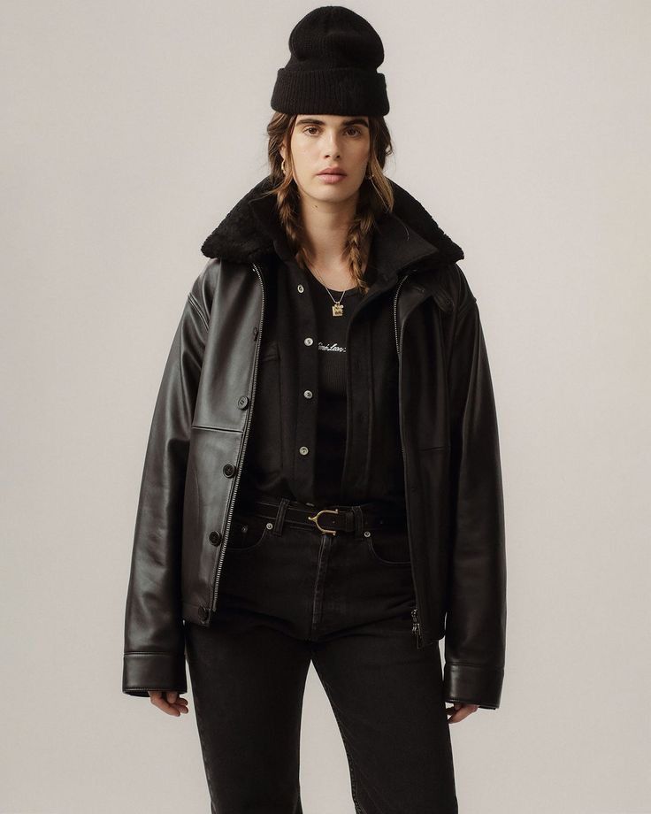 Aime Leon Dore Cafe Racer Leather Moto Jacket large | Grailed