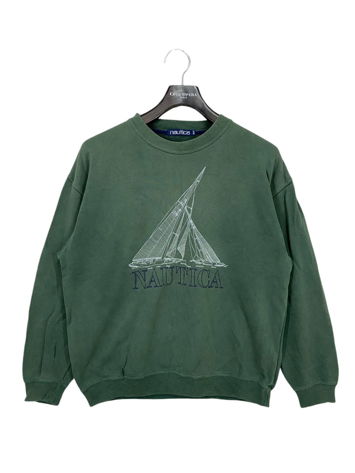 Nautica × Vintage Vtg nautica emboidery spellout sweatshirt pullover crewneck Size US L / EU 52-54 / 3 - 1 Thumbnail