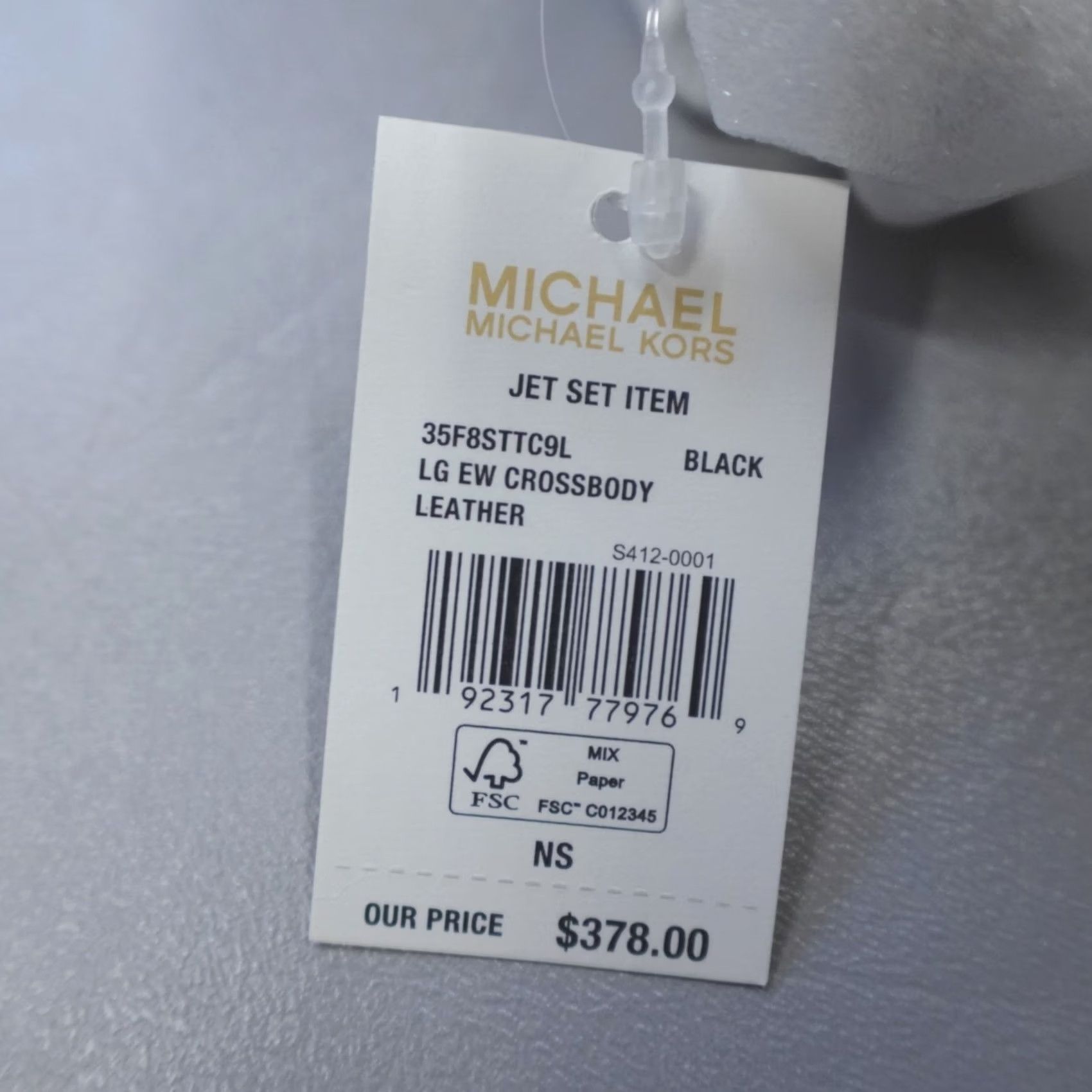 Michael Kors Michael Kors Bag Large Jet Set EW Crossbody Leather Black Silver Zipper Adjustable Strap Designer Womens Size ONE SIZE - 6 Thumbnail