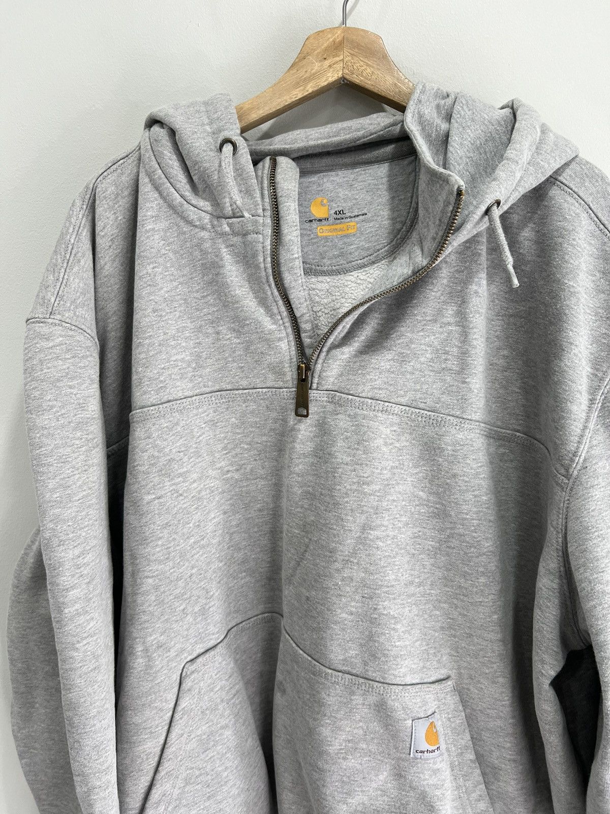 Carhartt × Vintage Vintage Carhartt Hooded sweater Quarter Zip 4xl Size US XXL / EU 58 / 5 - 2 Thumbnail