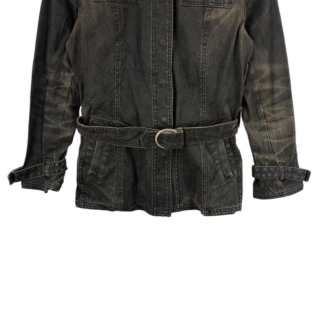 Japanese Brand MI.MI.QUE Japanese Brand Belt Style Black Denim Jeans Coat Size M / US 6-8 / IT 42-44 - 4 Thumbnail