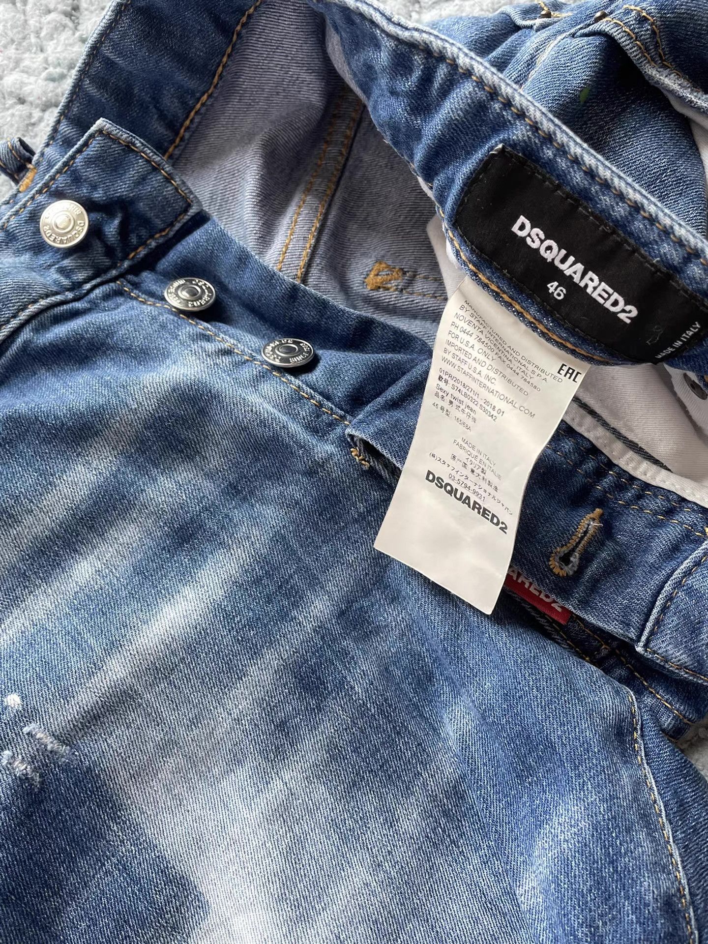 Dsquared2 DSquared2 D2 Men's Jeans Size US 34 / EU 50 - 6 Thumbnail