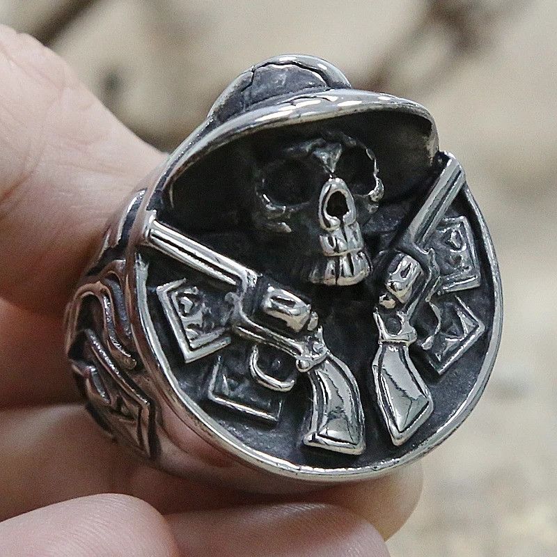 Vintage Vintage Cowboy Skull Ring Size ONE SIZE - 1 Thumbnail