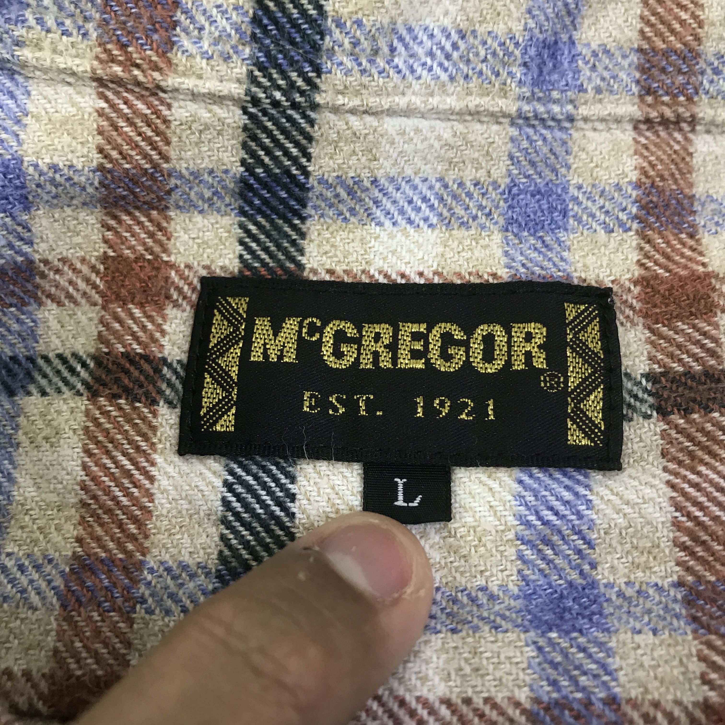 McGregor Vintage McGregor Tartan design Button Up Shirts K117B17 Size US L / EU 52-54 / 3 - 11 Thumbnail