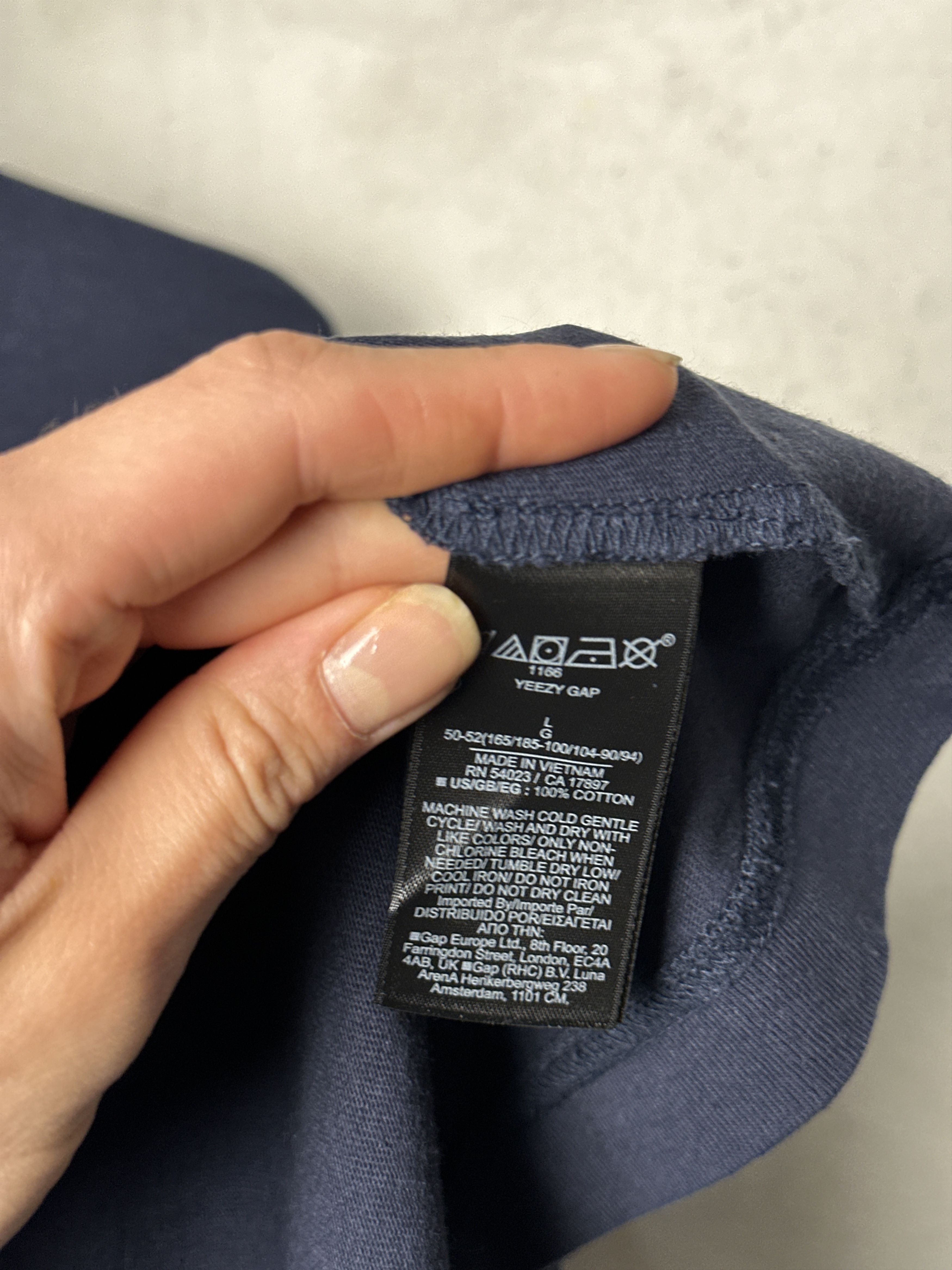 Gap Yzy x Gap Navy T-Shirt Size US L / EU 52-54 / 3 - 4 Thumbnail