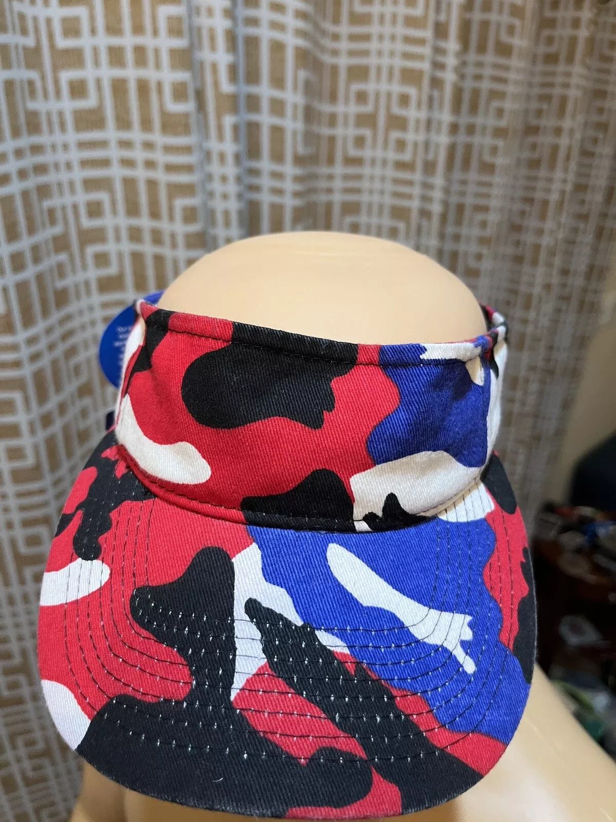 Other Sun Visor - Adjustable - Red/White/Blue/Black Pattern Size ONE SIZE - 6 Thumbnail