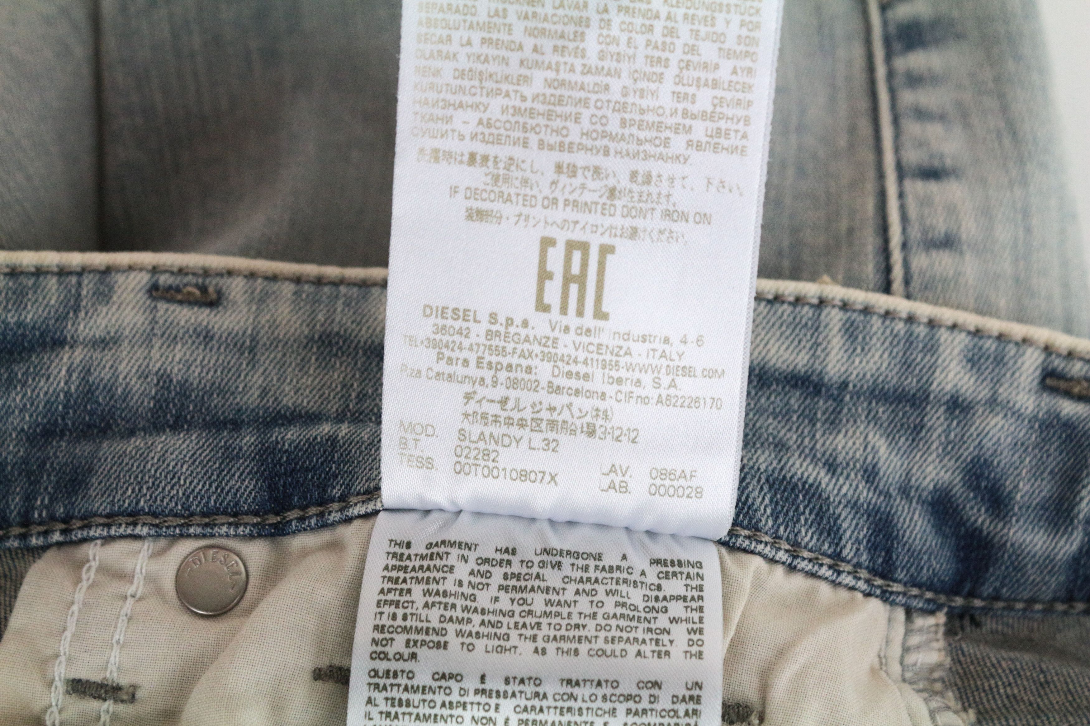 Diesel SLANDY 086AF W26/L32 Light Blue Stretch Jeans 63597 Size 26" / US 2 / IT 38 - 6 Thumbnail
