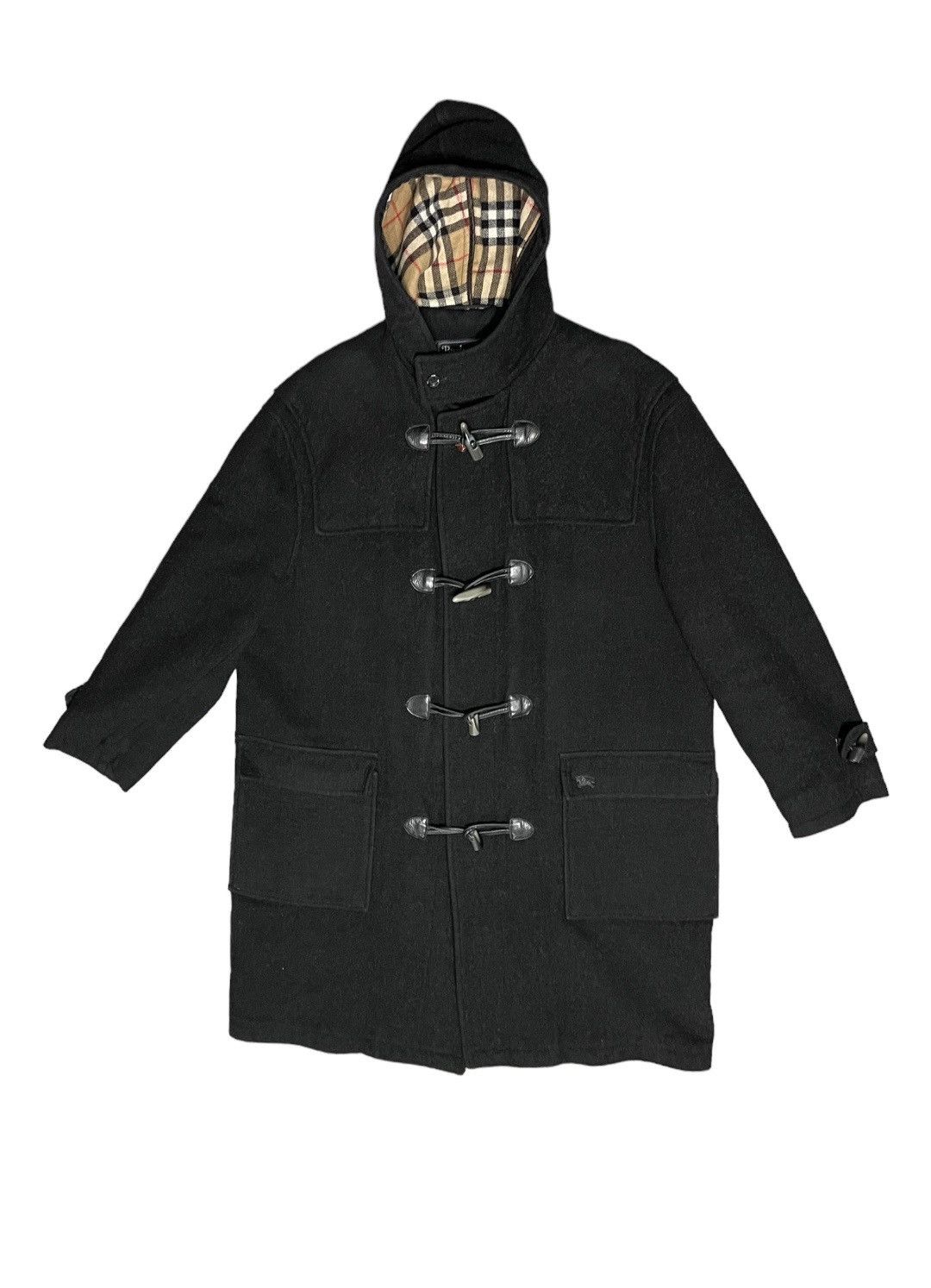 image of Vintage Burberry Coat in Black, Men's (Size XL)