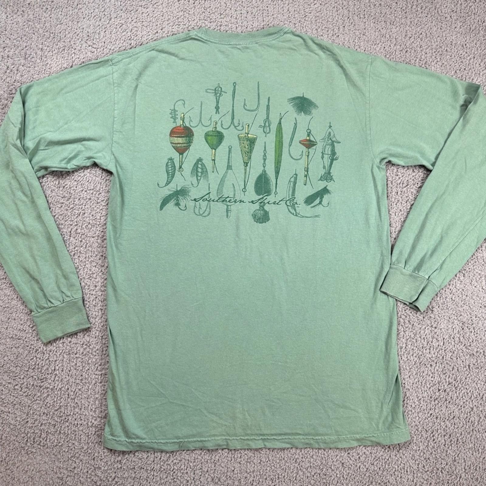Other Southern Shirt Co Mens M Sage Green Fishing Pocket T Shirt Size US M / EU 48-50 / 2 - 3 Thumbnail