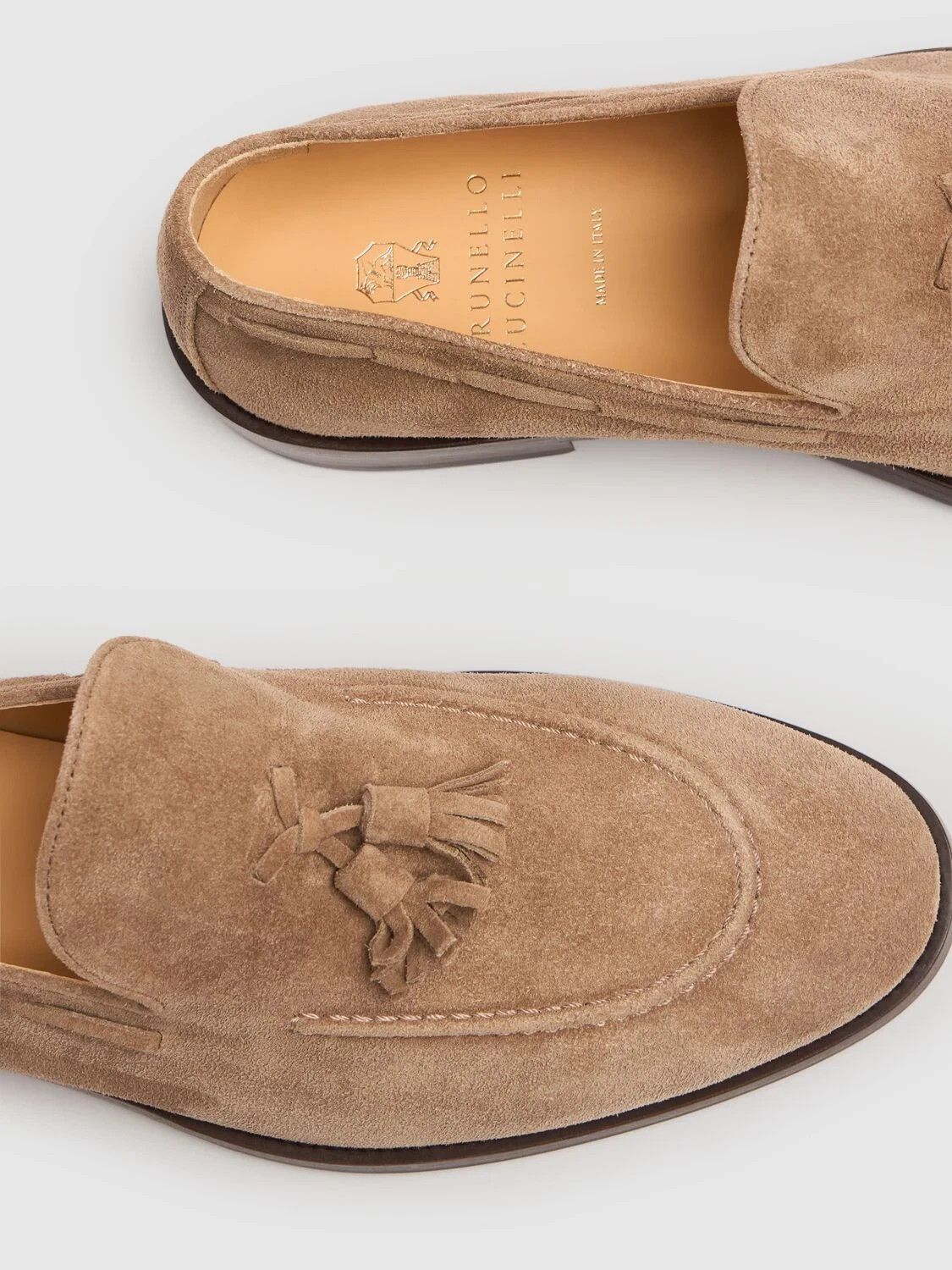 Brunello Cucinelli CUCINELLI $1100 Lt Beige Loafers New Auth Size US 6 / EU 39 - 3 Thumbnail