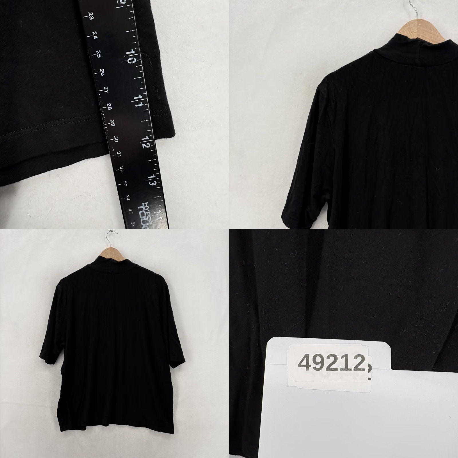 Ralph Lauren Lauren Ralph Lauren Shirt Womens 3X Black Mock Neck Short Sleeve Stretch Top Size XXL / US 16-18 / IT 52-54 - 8 Thumbnail