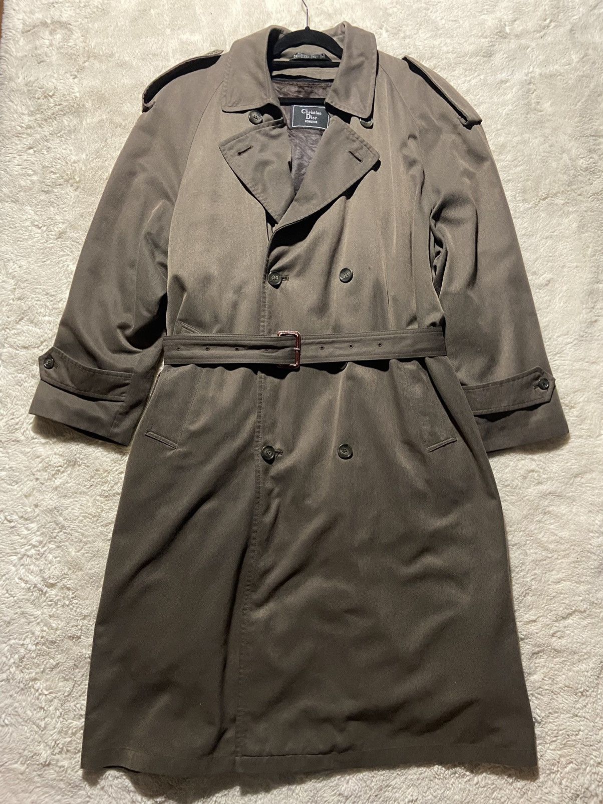 Christian Dior Monsieur Brown Trench Coat w/ Removable Liner