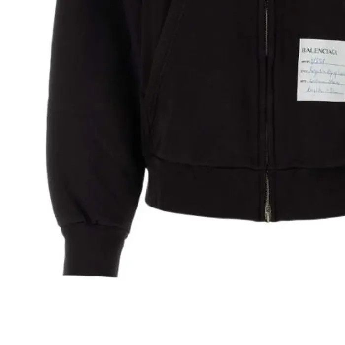 Balenciaga o1bcso1str0326 Regular Fit Zip-Up Hoodie in Black Size US XXL / EU 58 / 5 - 4 Thumbnail
