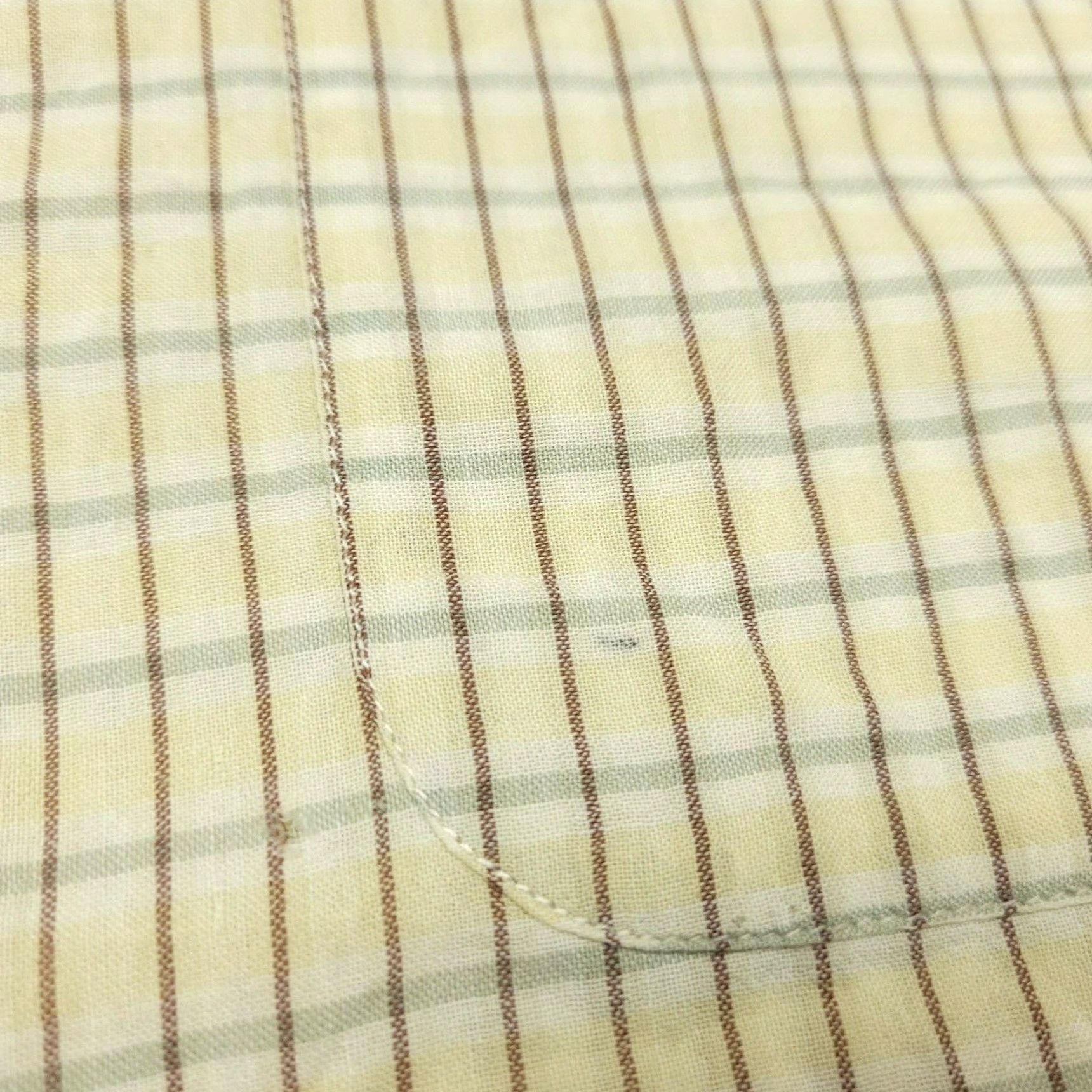 Eddie Bauer Eddie Bauer Button-Up Shirt Men’s Short Sleeve Yellow Check Casual Large Adult Regular Size Size US L / EU 52-54 / 3 - 3 Thumbnail