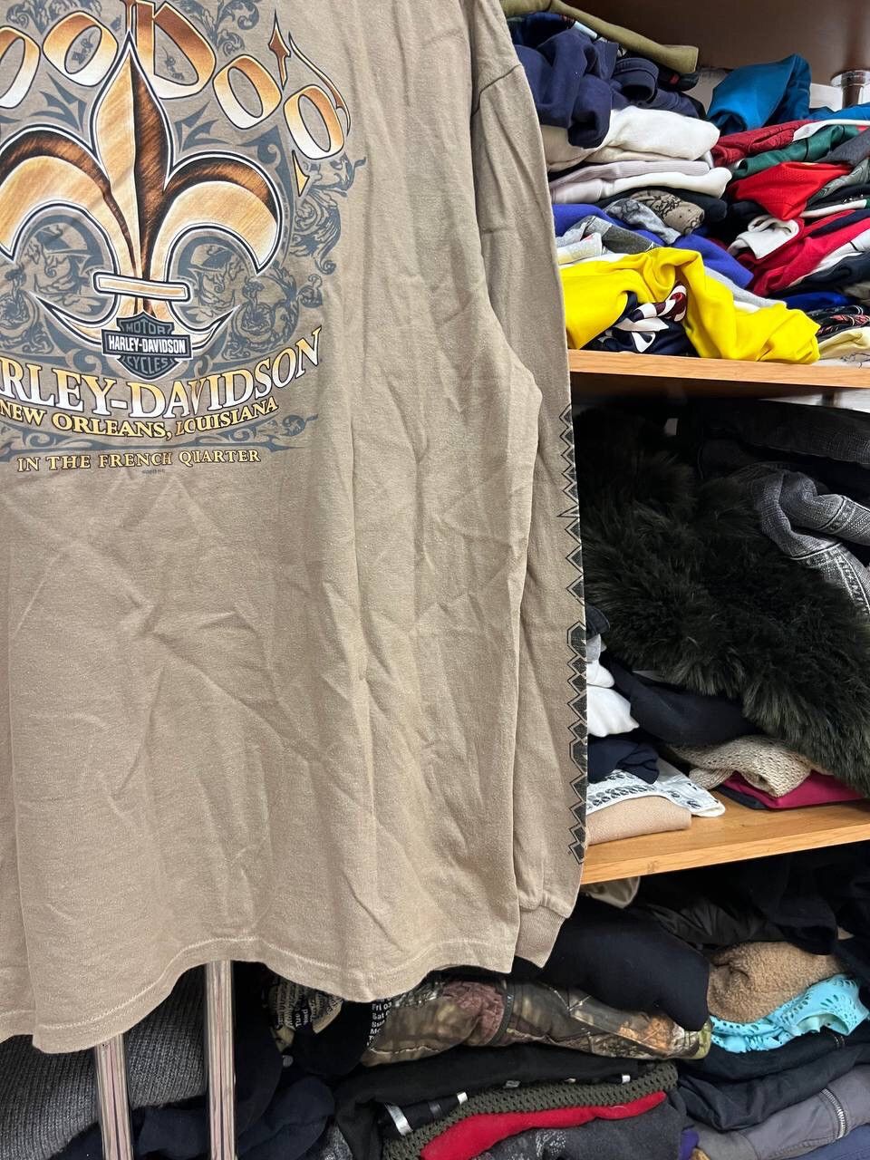 Harley Davidson CRAZY Y2K LIGHTNING CROSS GRUNGE SKATER OPIUM LONGSLEEVE TEE Size US L / EU 52-54 / 3 - 6 Thumbnail