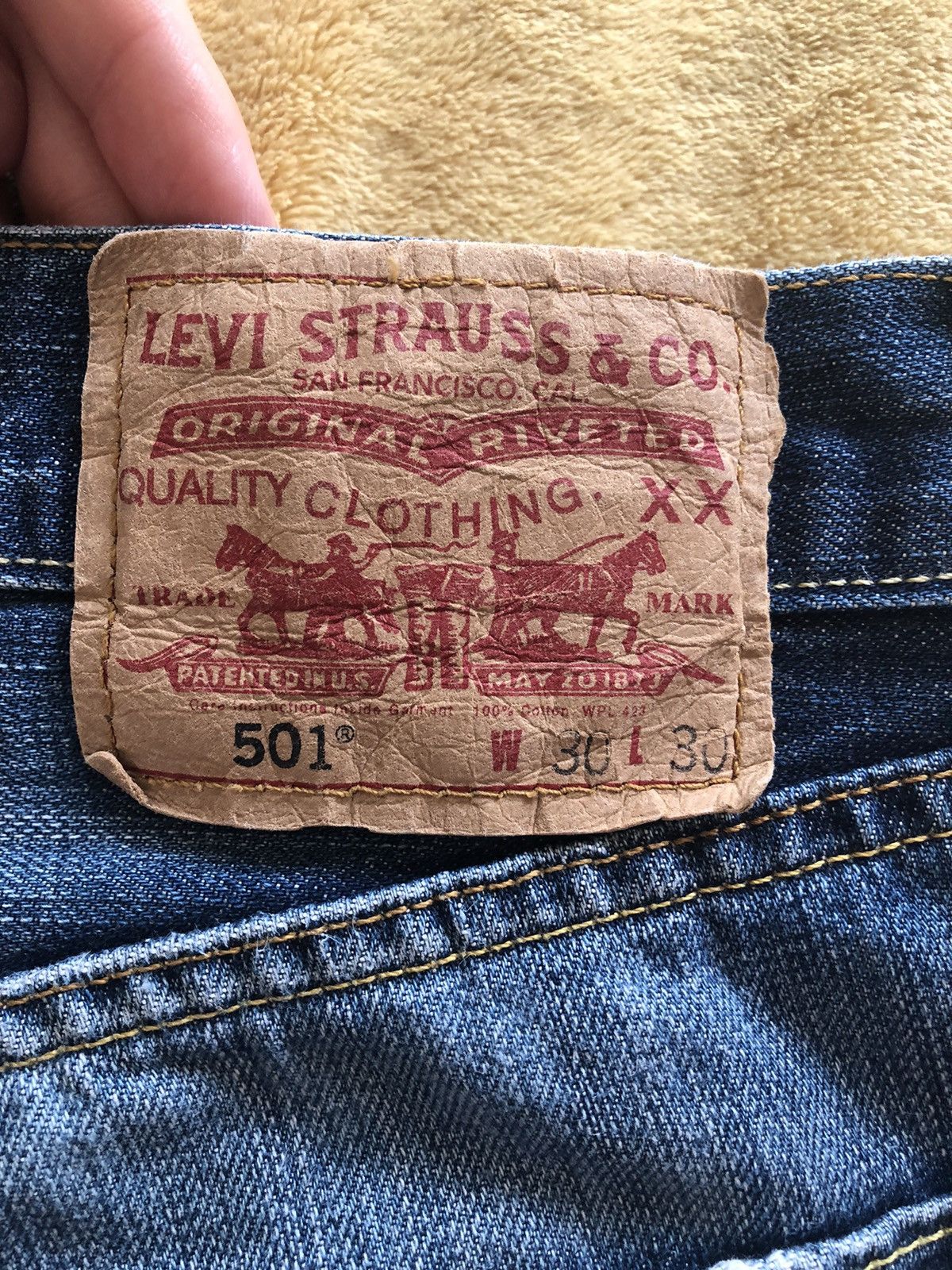 Levi's LEVI’S 501 DENIM VINTAGE JEANS PANTS Size US 30 / EU 46 - 3 Thumbnail