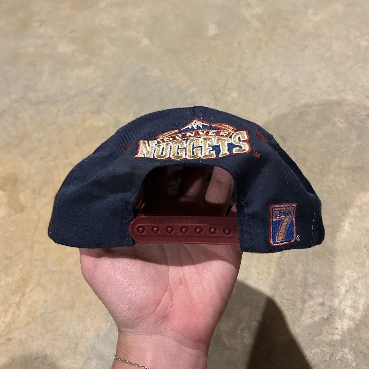 Logo 7 Vintage 1990s Denver Nuggets Wrap Around NBA Snapback Hat Size ONE SIZE - 5 Thumbnail