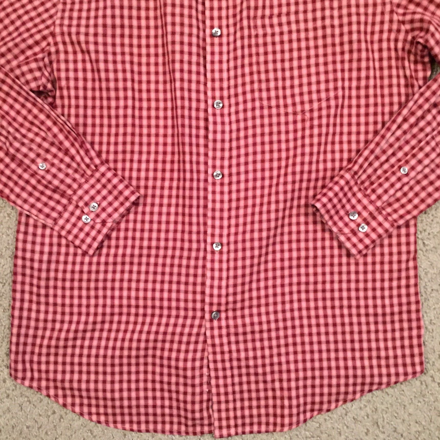 Van Heusen Van Heusen Shirt Mens M Red Plaid Long Sleeve Button Up Shirt Size US M / EU 48-50 / 2 - 4 Thumbnail