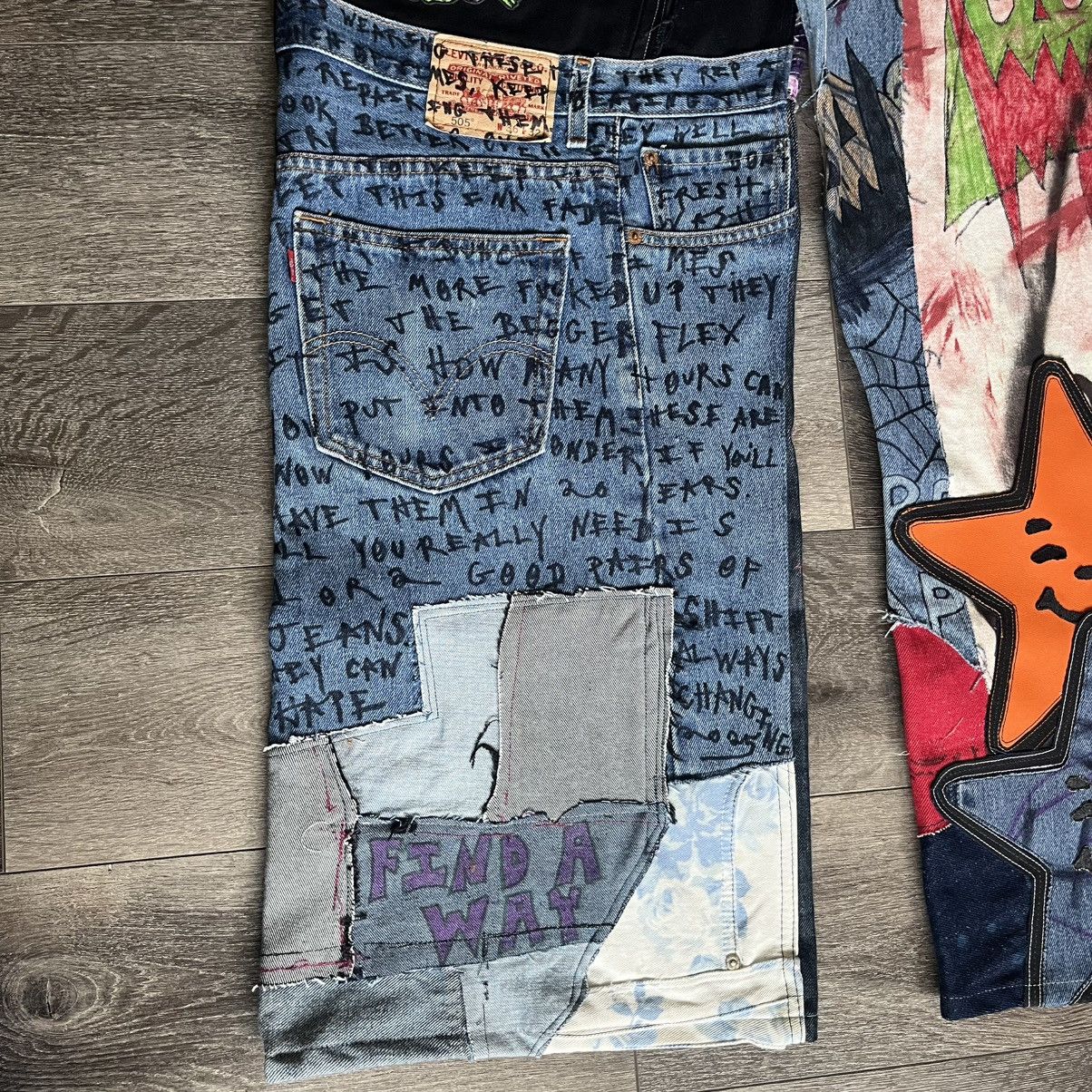 Asspizza Asspizza PWYW Pay What You Want Denim Jeans Patchwork Custom Size US 38 / EU 54 - 12 Thumbnail