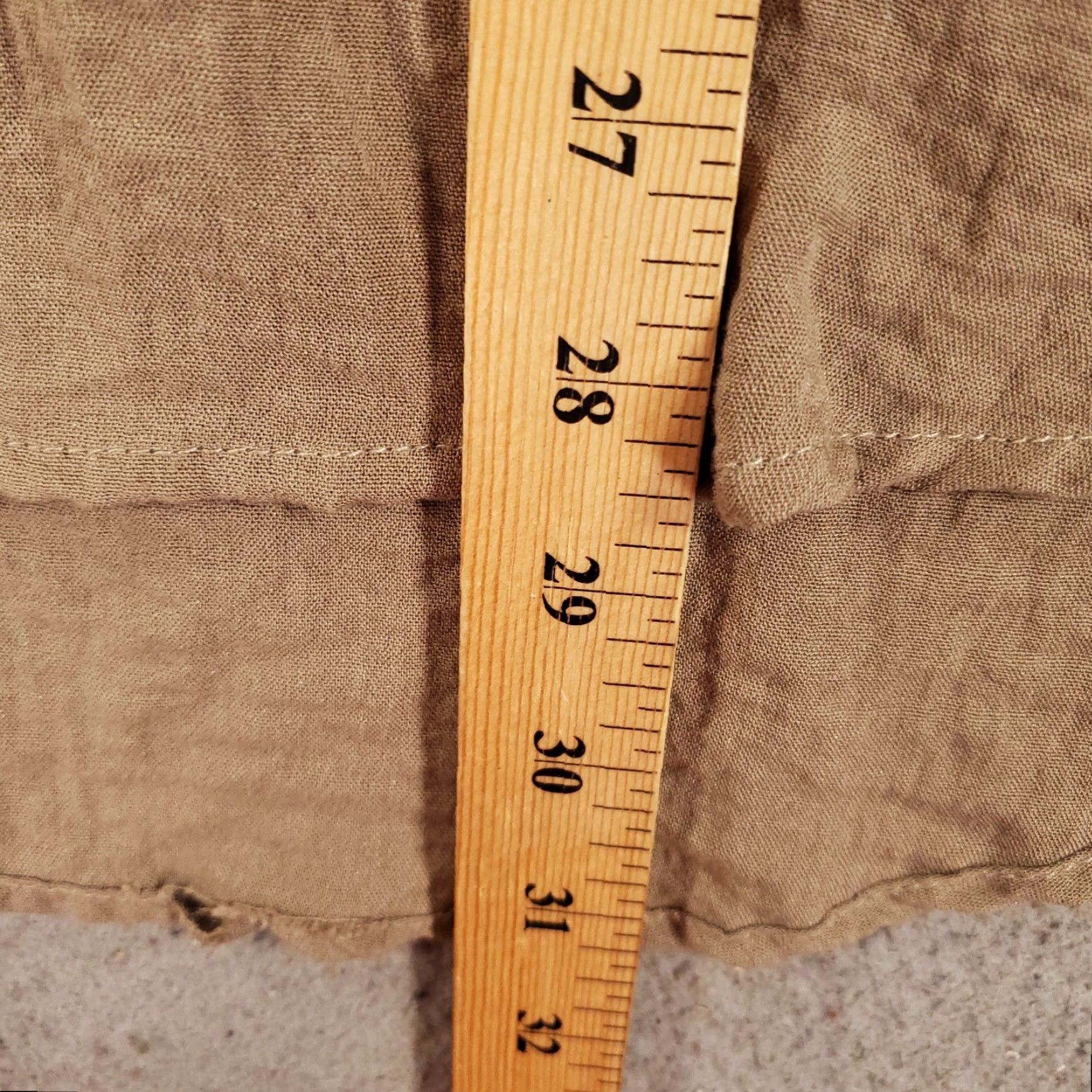 Vintage Yushi Blouse Tunic Womens XL Beige Lightweight 3/4 Sleeve Round Neck Nylon Rayon Bohemian Classic Casual Shirt Blouse USA Size XL / US 12-14 / IT 48-50 - 3 Thumbnail
