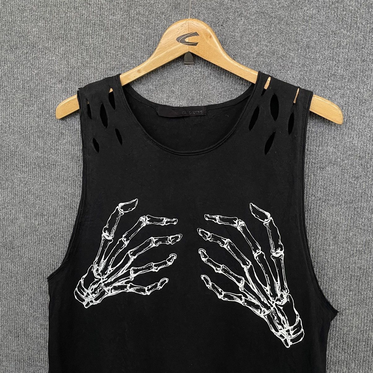 If Six Was Nine × Japanese Brand × Seditionaries Glad News Skeleton Hand Seditionaries Punk Gothic Sleeveless Size US S / EU 44-46 / 1 - 6 Thumbnail