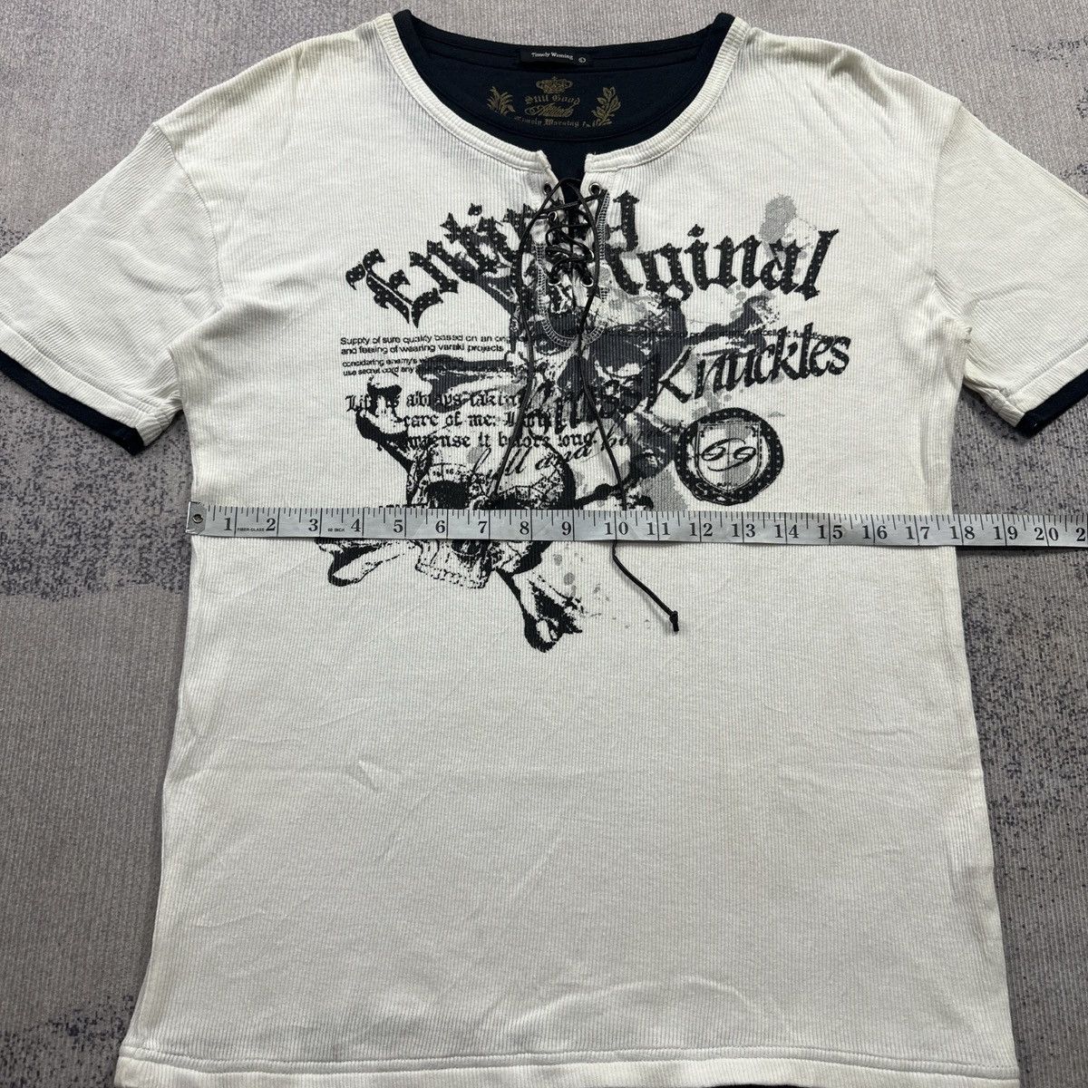 Japanese Brand Timely waming y2k style Tshirt Size US L / EU 52-54 / 3 - 4 Thumbnail
