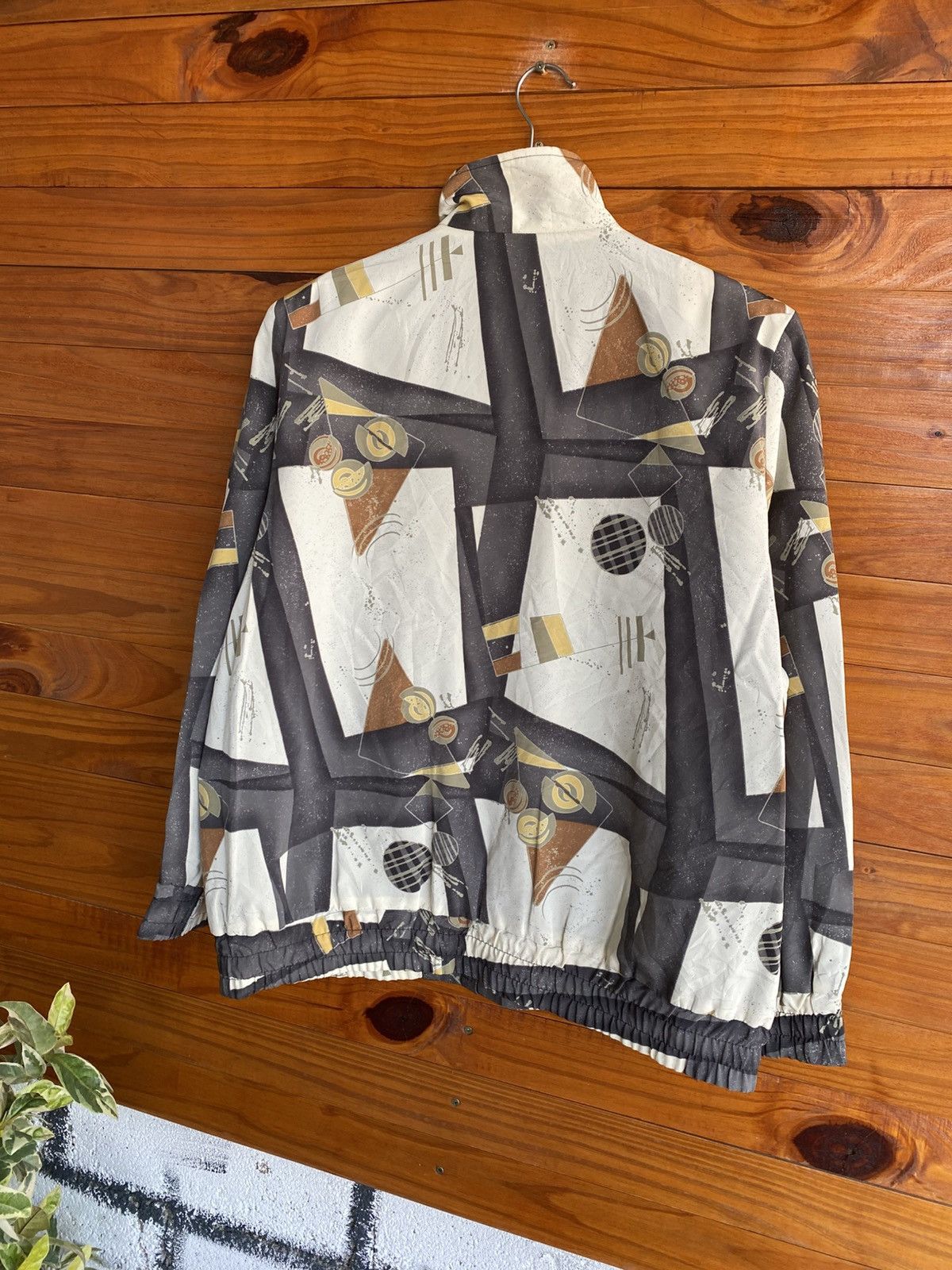 Japanese Brand Vintage PAPITA Abstract Pattern Jacket Japanese Brand Zip-Up Size L / US 10 / IT 46 - 12 Thumbnail