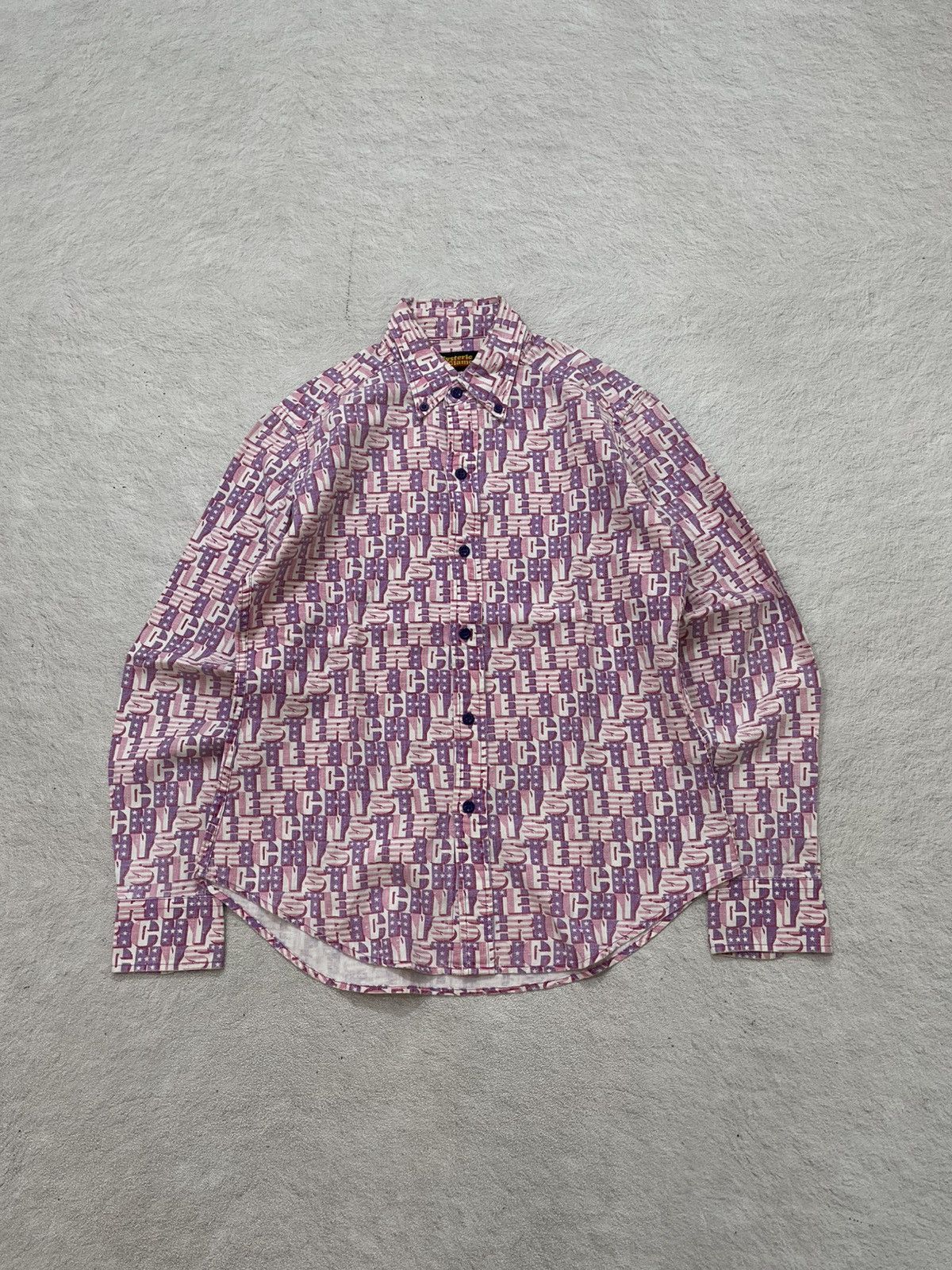Hysteric Glamour 2000s Hysteric Archival Shirt Pink Monogram Print Y2K Ifsix Size US S / EU 44-46 / 1 - 1 Thumbnail