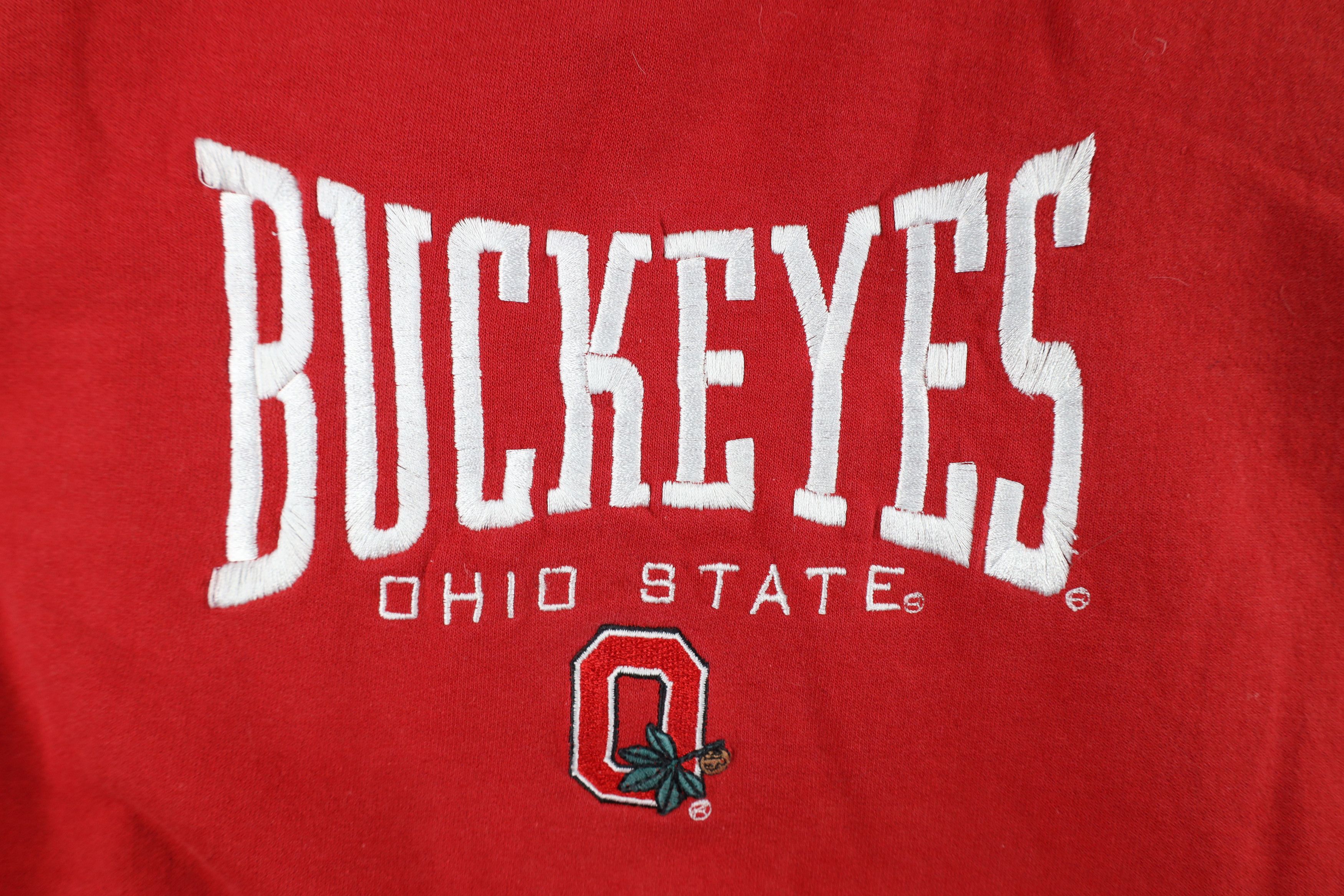 Vintage Vintage 90s Ohio State University Crewneck Sweatshirt Red Size US L / EU 52-54 / 3 - 4 Thumbnail