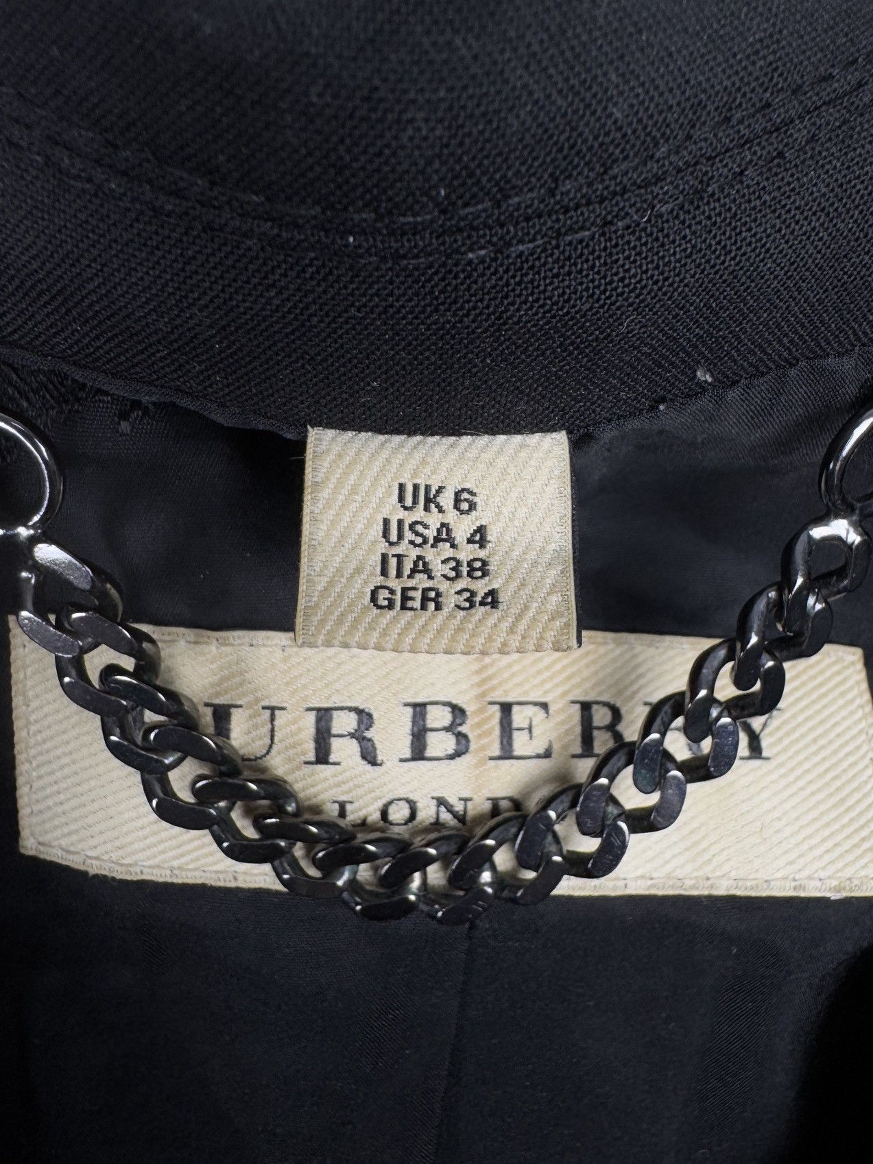 Burberry Burberry London Black Wool Single Breasted Blazer Size S / US 4 / IT 40 - 11 Thumbnail