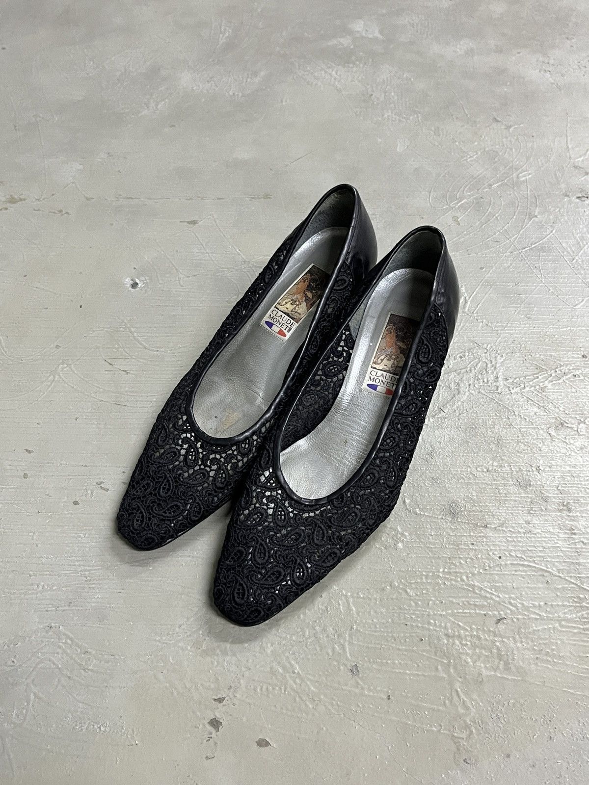 Vintage Vintage Claude Monet Lace Christian Louboutin Style Heels Size US 6.5 / IT 36.5 - 1 Thumbnail