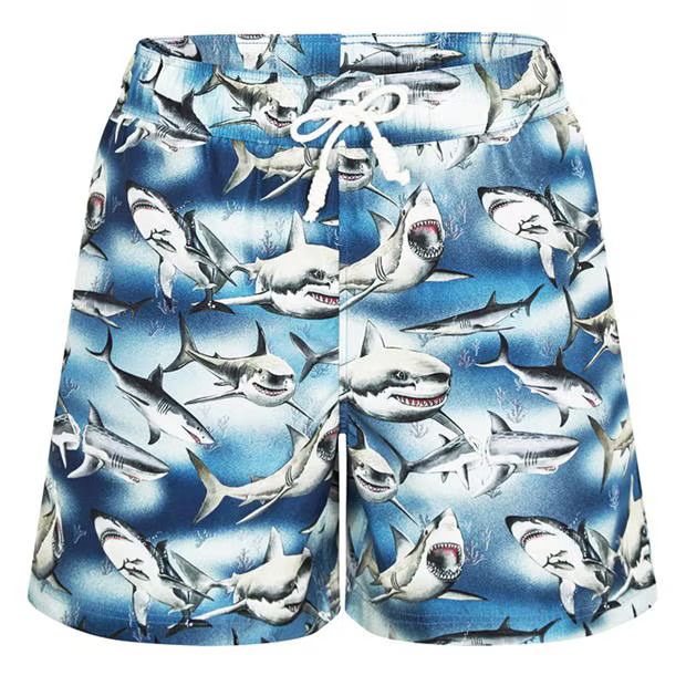 image of Palm Angels O1G2R1Mq0524 Shark Swim Shorts In Multicolor, Men's (Size 28)