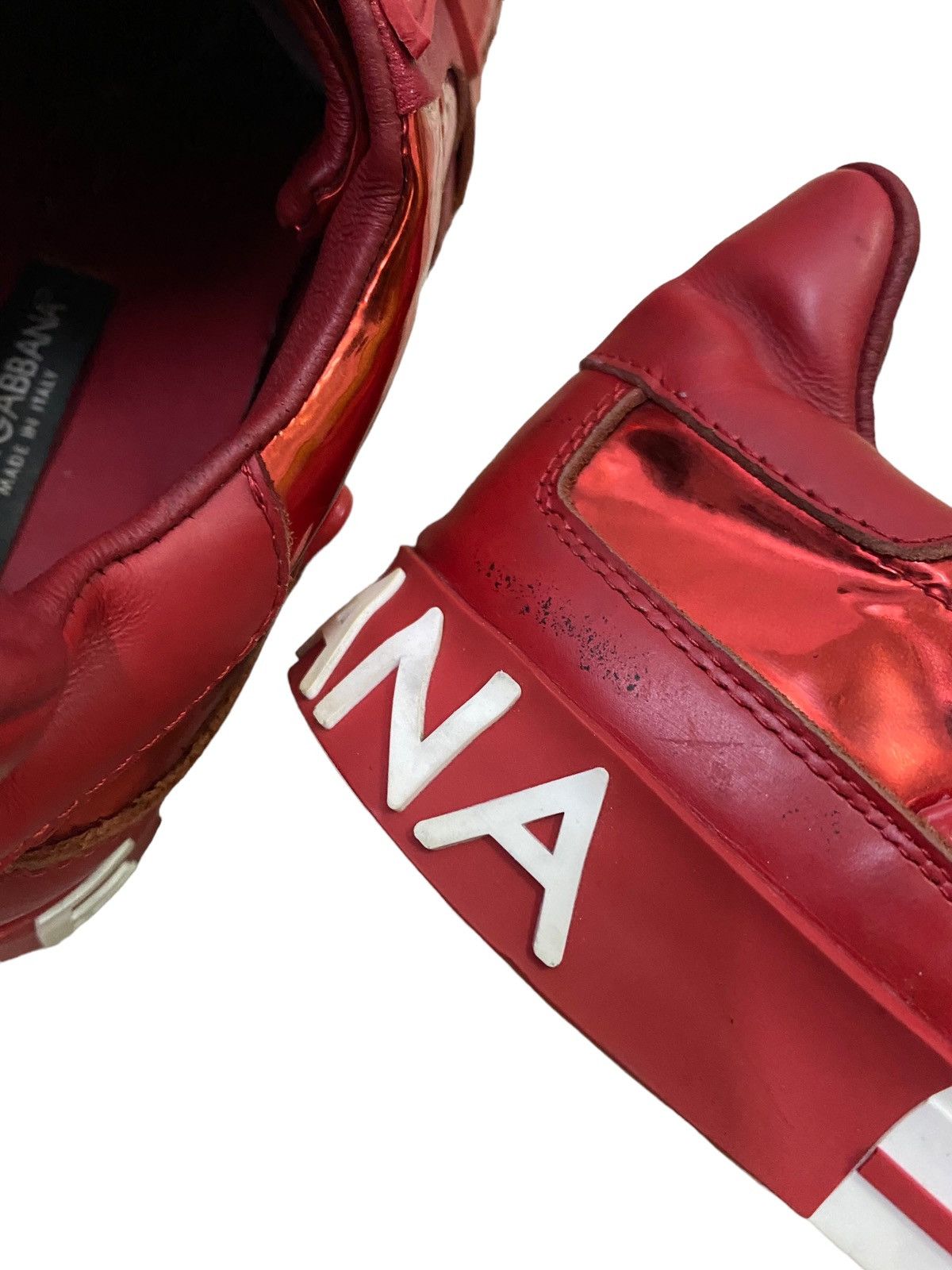 Dolce & Gabbana Dolce&Gabbana Portofino Leather Low Sneakers Size US 8.5 / EU 41-42 - 5 Thumbnail