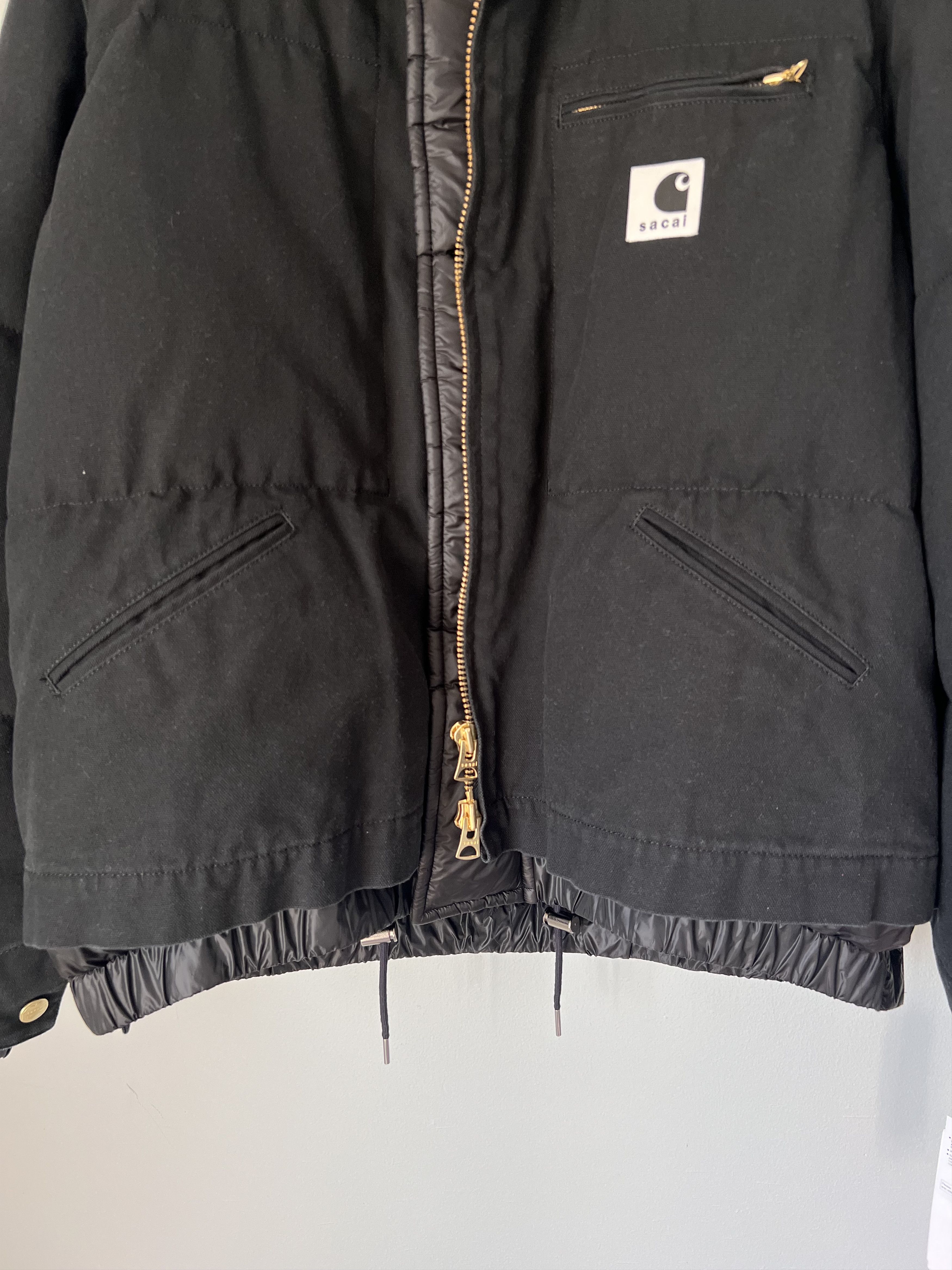 Carhartt × Sacai Sacai Carhartt WIP Washed Duck Puffer Jacket in Black Size US L / EU 52-54 / 3 - 3 Thumbnail