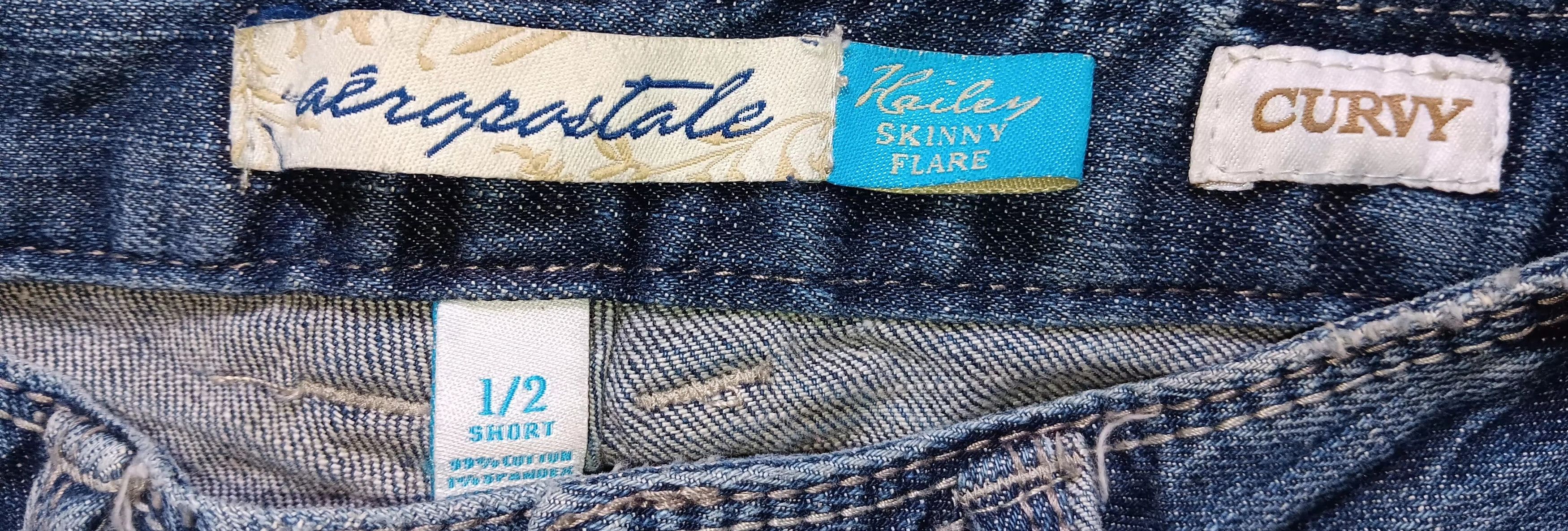 Aeropostale AEROPOSTAL HAILEY SKINNY FLARE JEANS. JUNIORS SIZE 1/2. Size 24" / US 00 / IT 34 - 8 Thumbnail