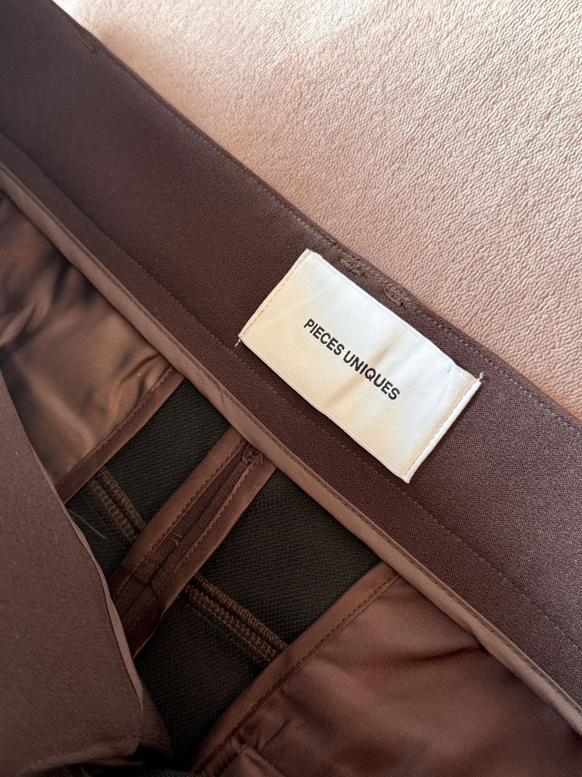 Pieces Uniques XL PIÈCES UNIQUES LE PANTALON EMIN ZIPPED PANTS Brown Zara Size US 34 / EU 50 - 10 Thumbnail