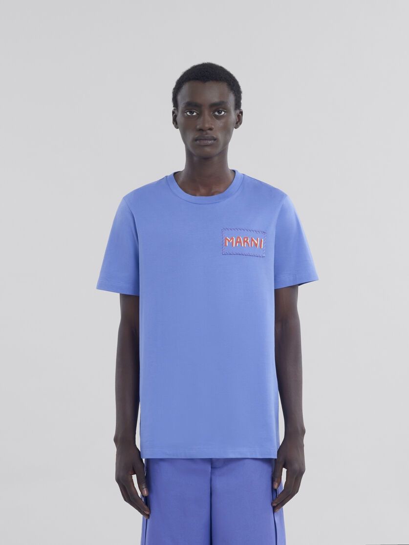 Marni o1f1d3z0326 Crew Neck T-Shirt in Blue Size US M / EU 48-50 / 2 - 2 Thumbnail