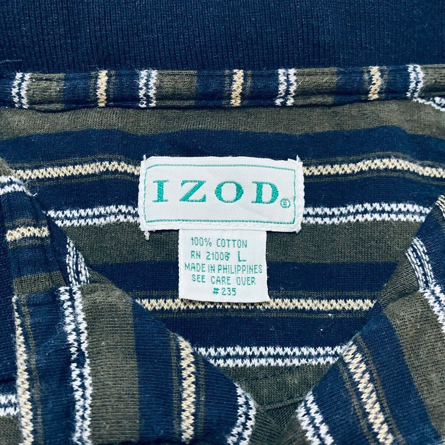 Izod Vintage Izod striped long sleeve polo Size US L / EU 52-54 / 3 - 4 Thumbnail