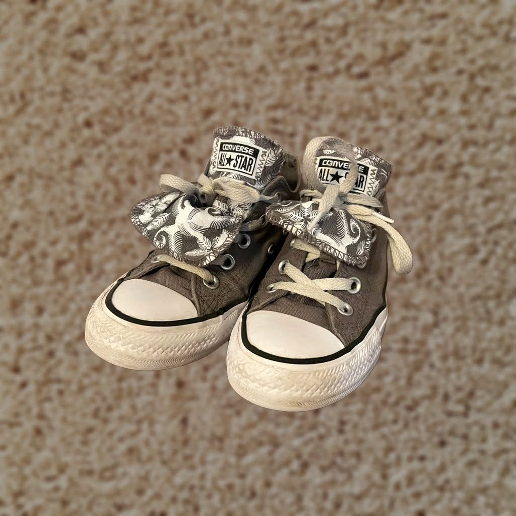 Converse Converse All Star Chuck 546422F Gray Ox Double Tongue Fern Leaf Women’s 5 Sneaker Size US 5 / IT 35 - 1 Thumbnail