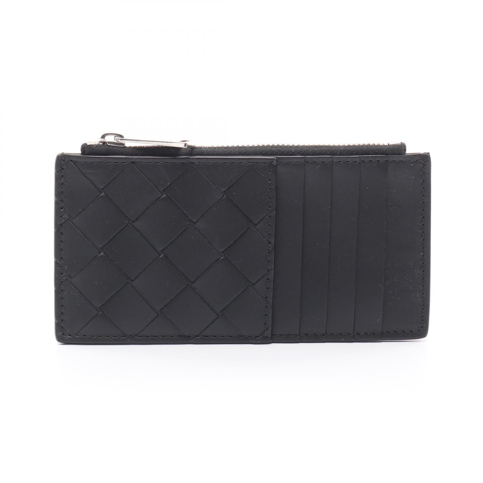 Bottega Veneta Bottega Veneta Intrecciato Card Case Leather Black Size ONE SIZE - 1 Thumbnail