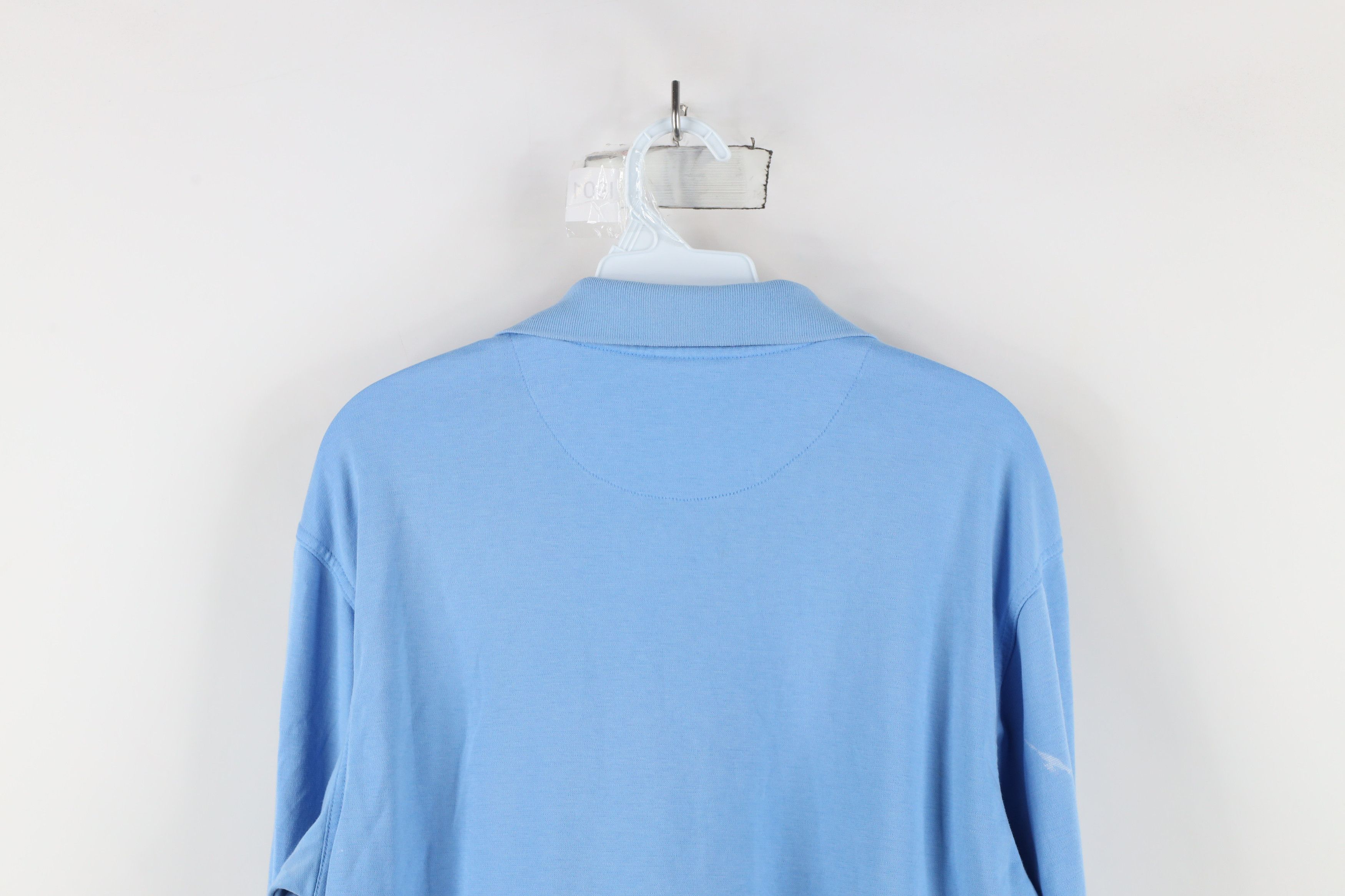 Nike × Vintage Vintage Nike Golf Mini Swoosh Long Sleeve Polo Carolina Blue Size US M / EU 48-50 / 2 - 14 Thumbnail