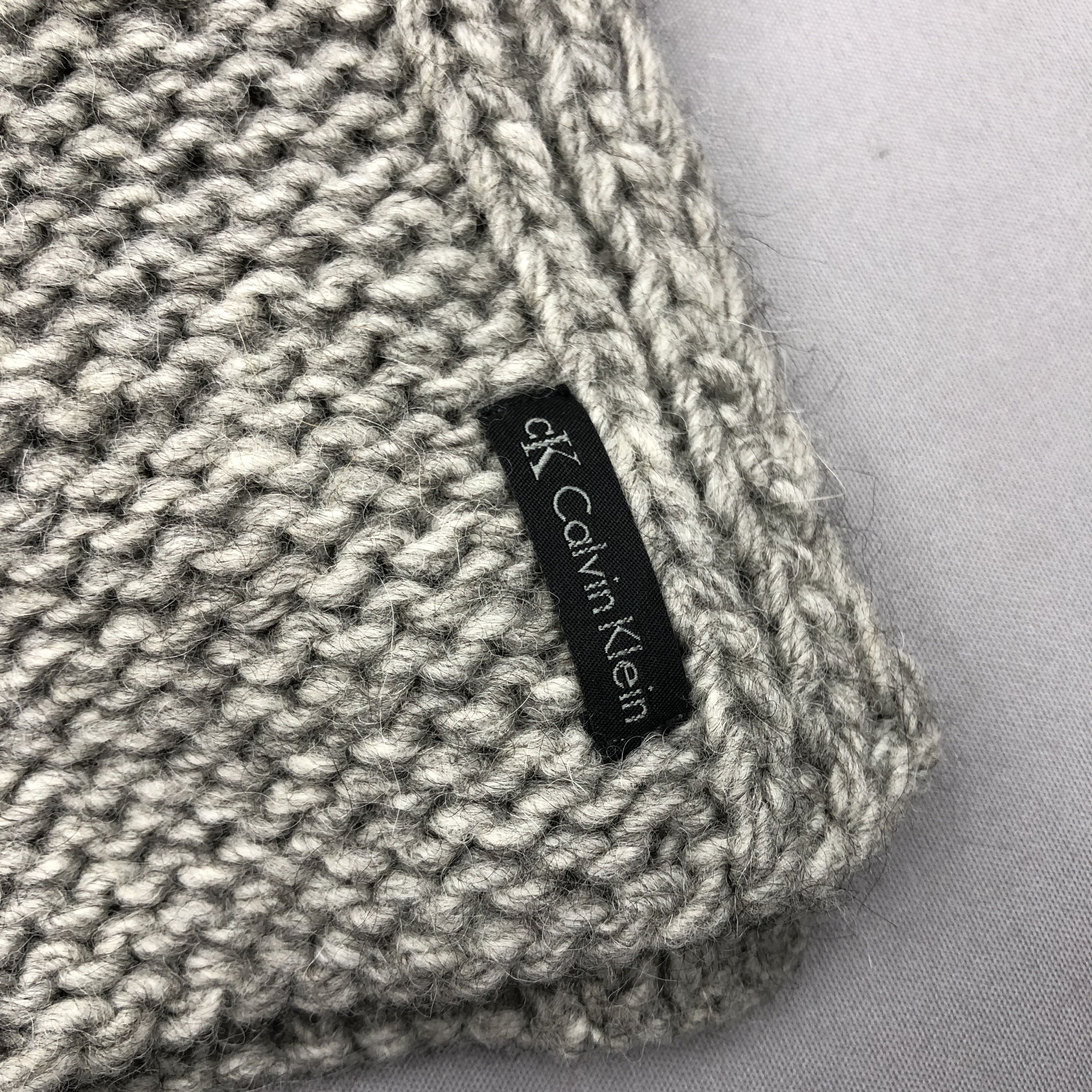 Calvin Klein Vintage Calvin Klein Scarf Ribbed Cable Knit Wool Scarves Size ONE SIZE - 4 Thumbnail