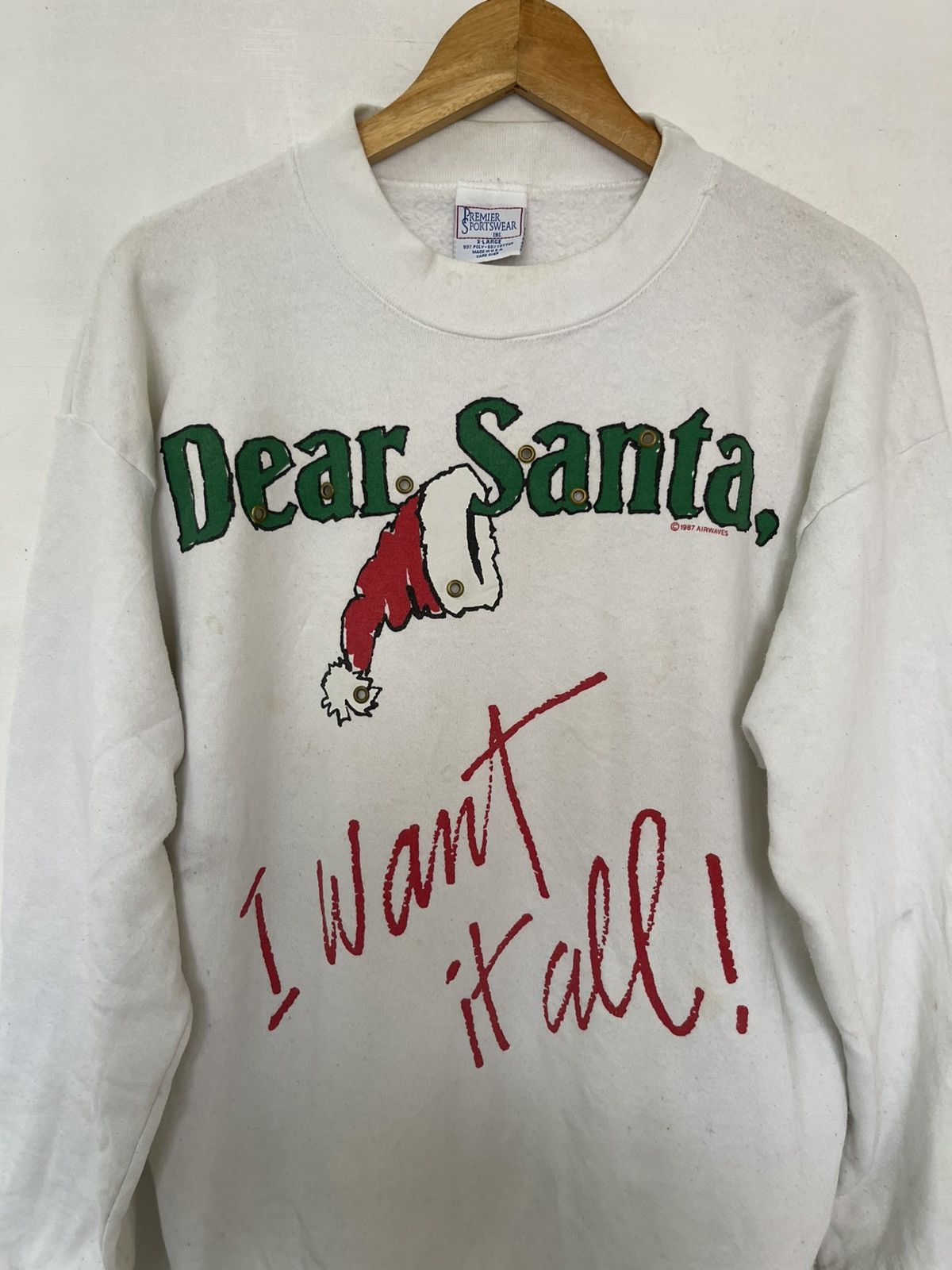 Vintage VINTAGE PREMIER SPORTSWEAR DEAR SANTA MADE IN USA Size US XL / EU 56 / 4 - 2 Thumbnail